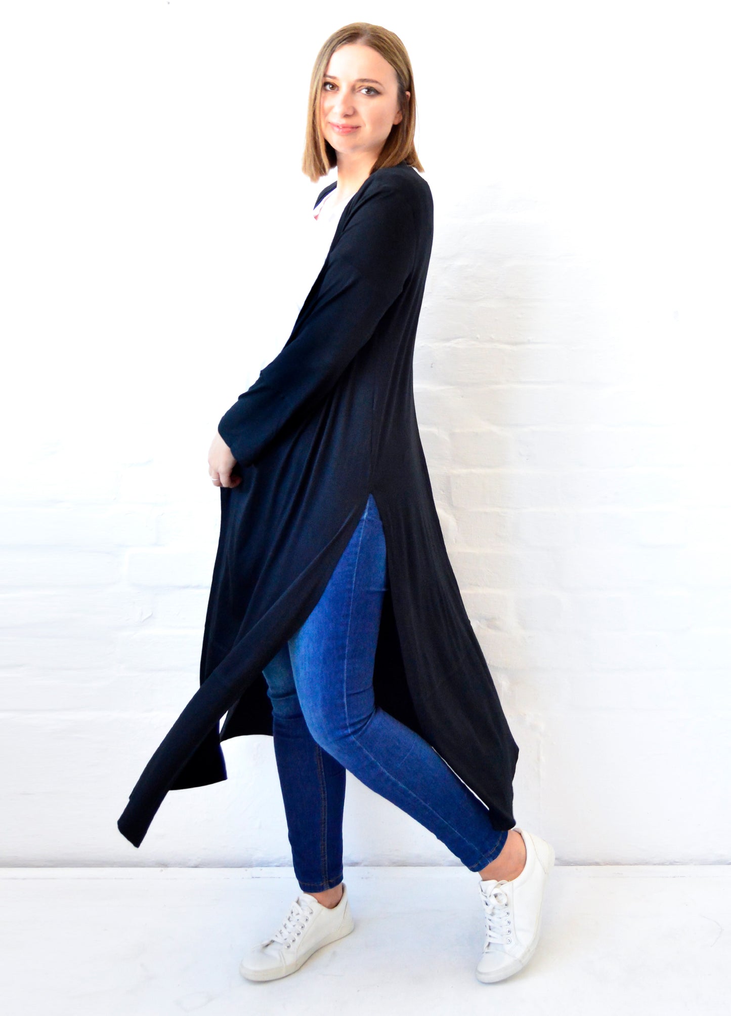 Ayala maxi cardigan in black