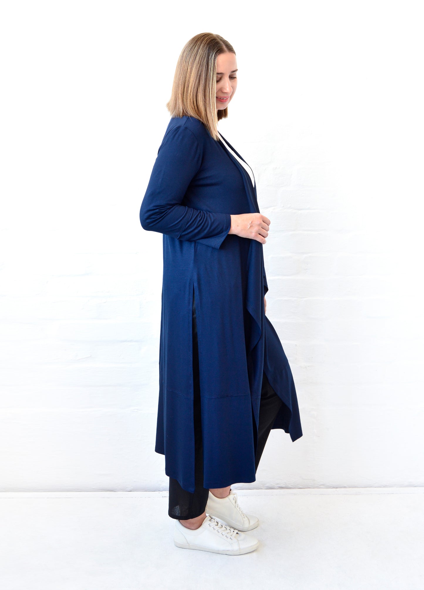 Ayala maxi cardigan in Navy