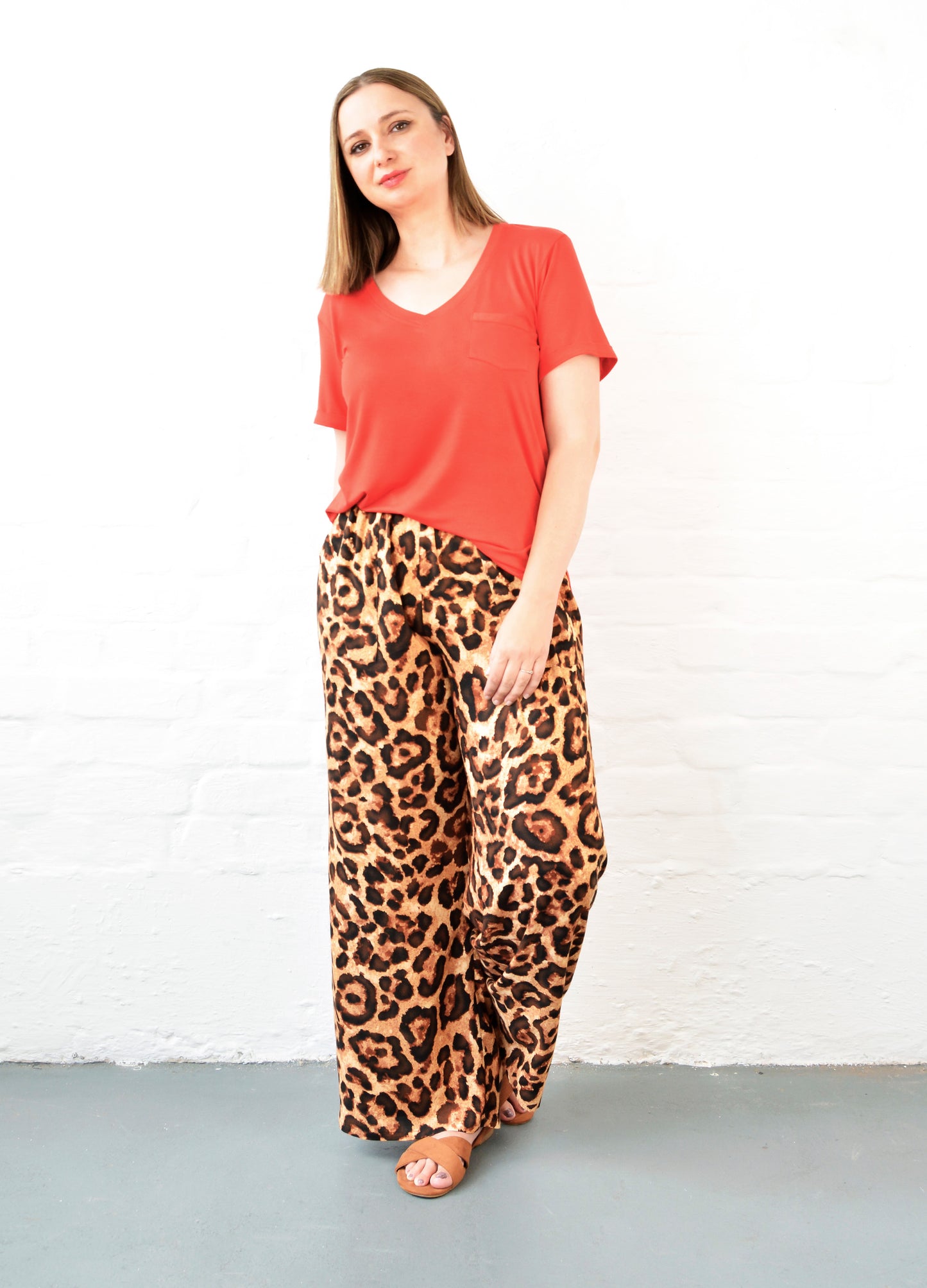Blake t-shirt in Papaya