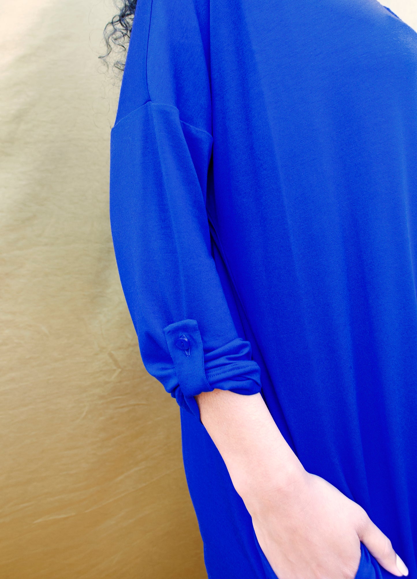 Celine cocoon dress in Sapphire