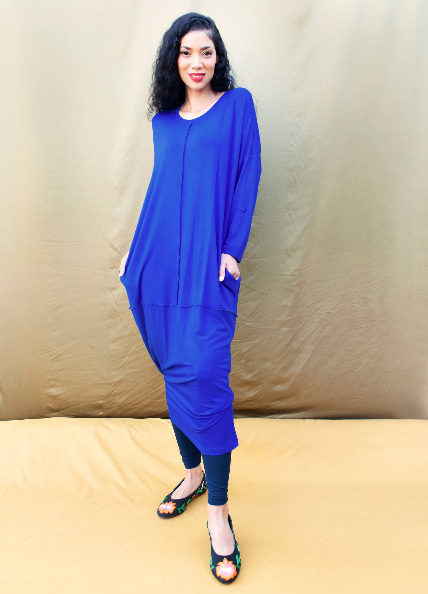 Celine cocoon dress in Sapphire