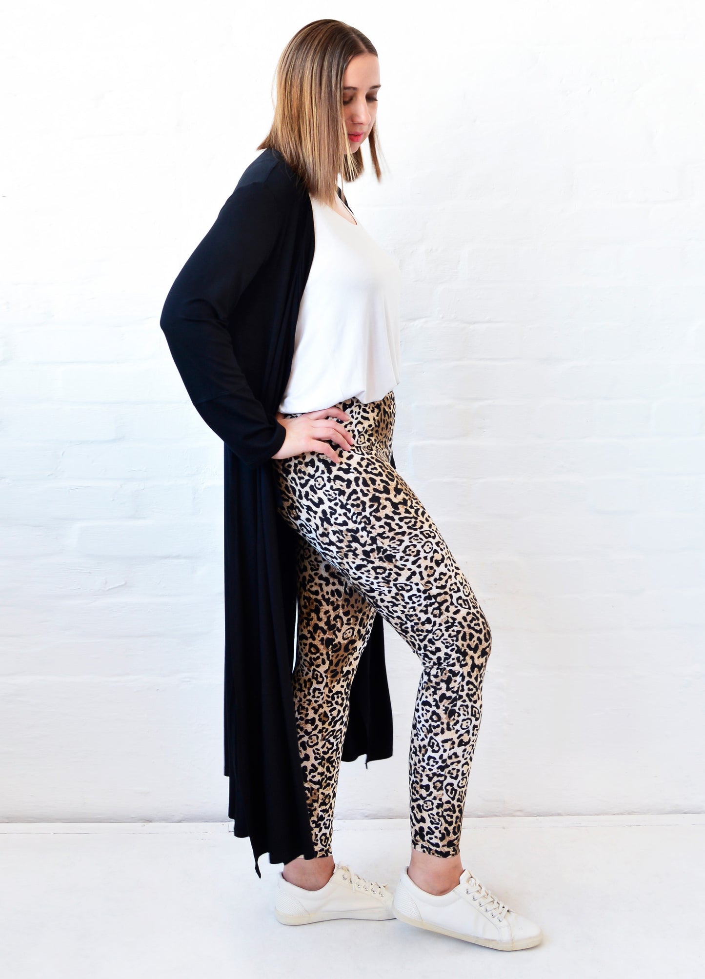 Charlie Leggings in stone Lynx rib