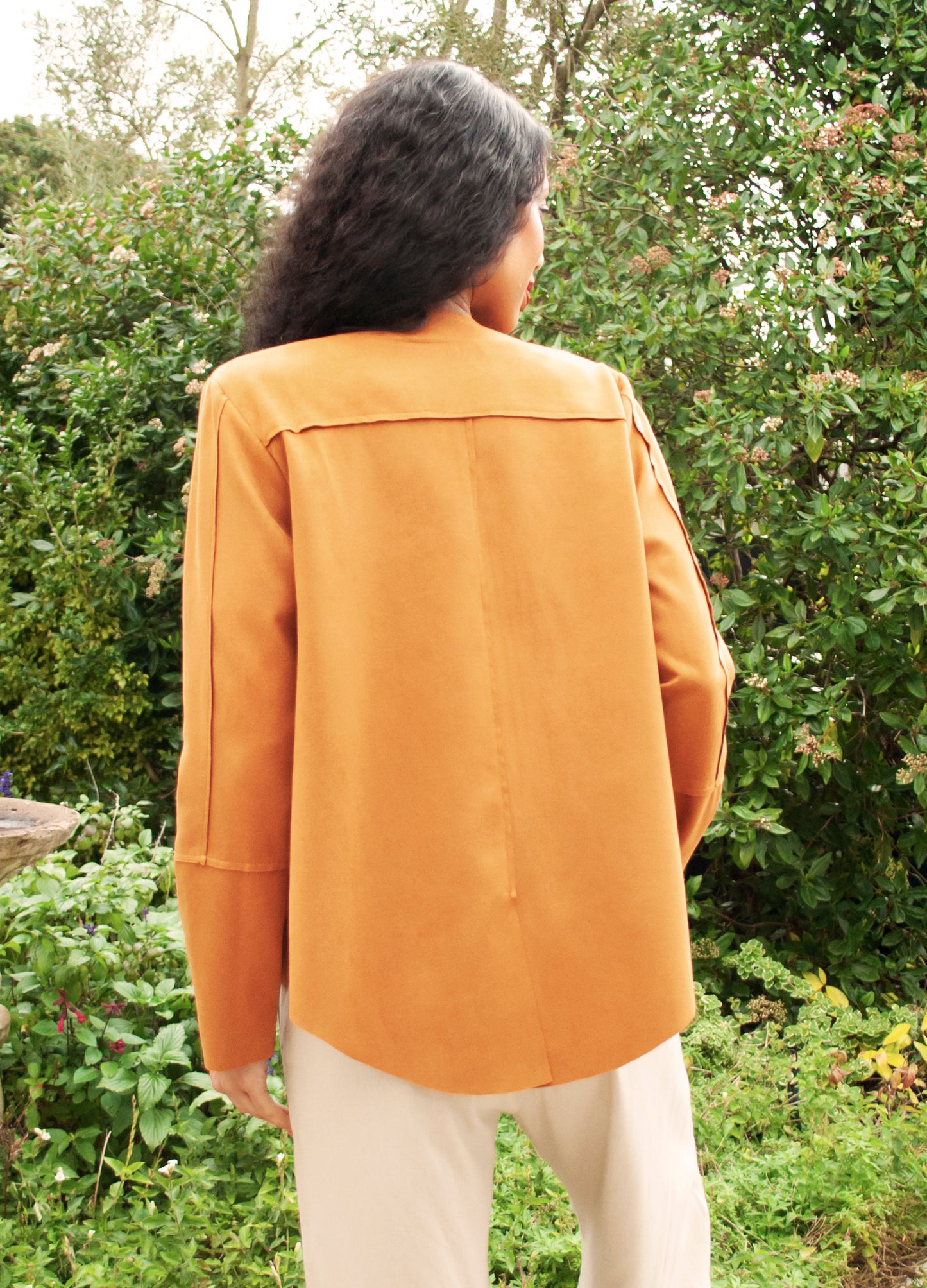 Ella jacket in Amber suede scuba
