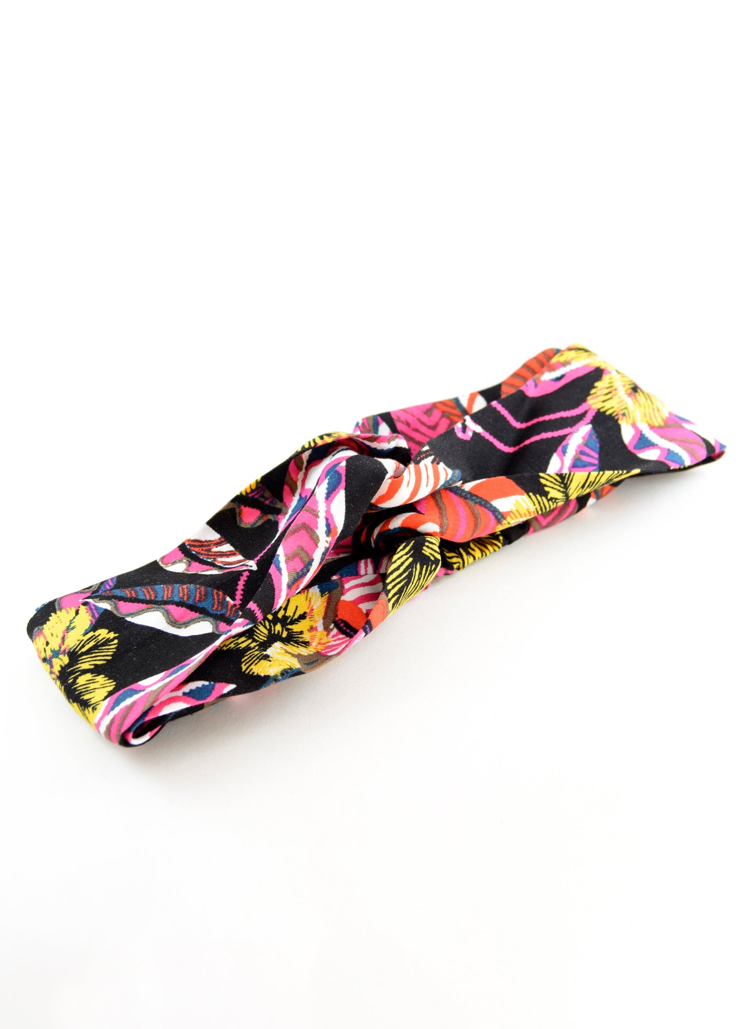 Emma twist headband in black Jungle Fever