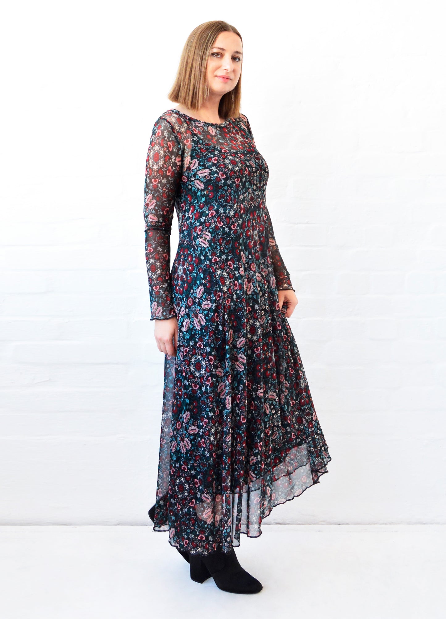 Georgia mesh dress in teal Iris Daydream size 34