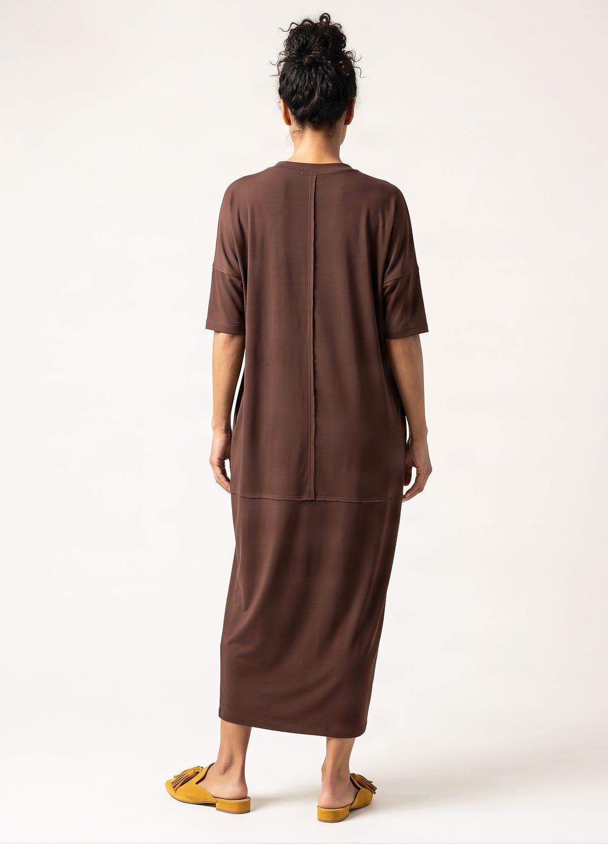 Isla cocoon dress in Cocoa