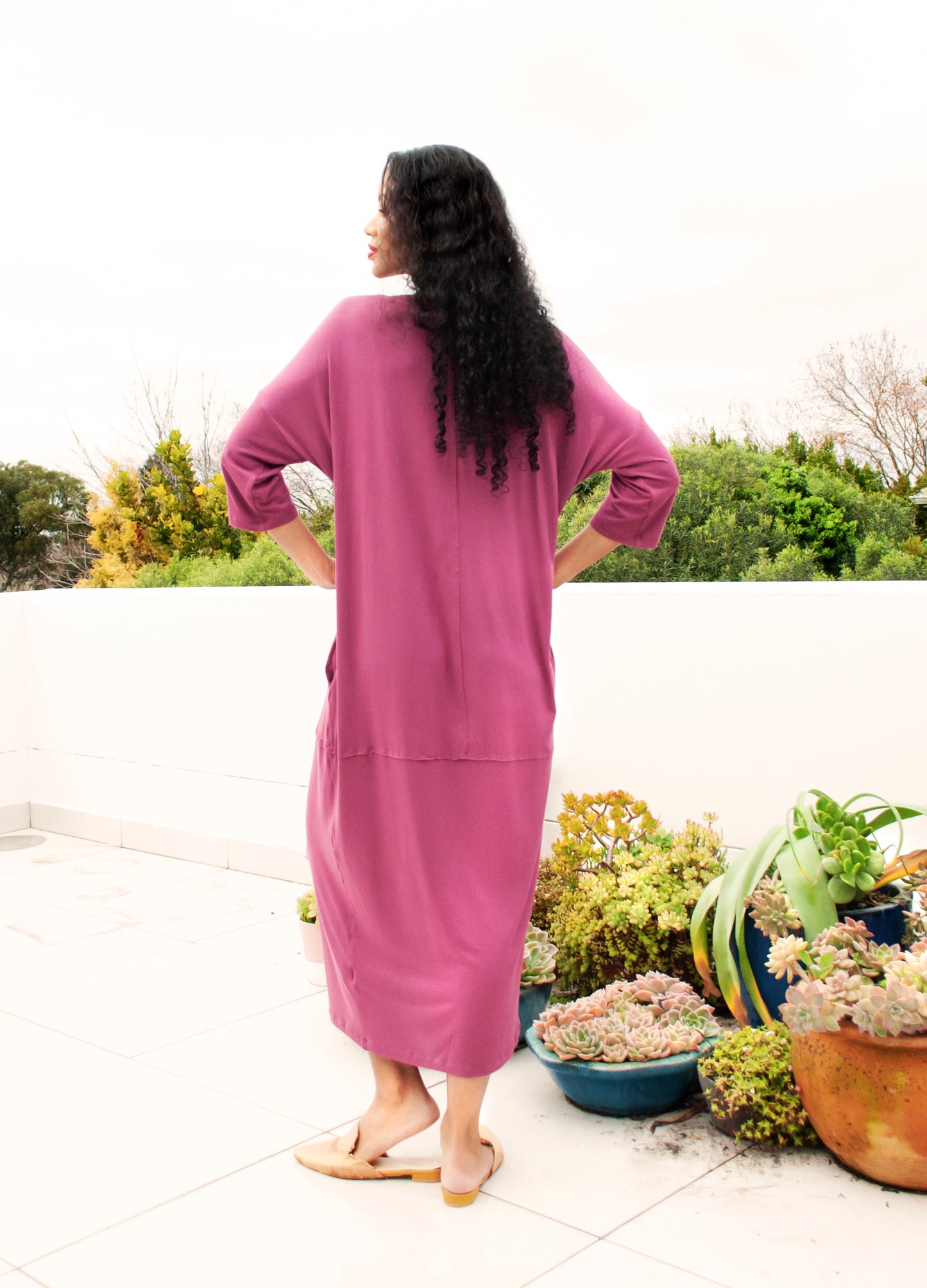 Isla cocoon dress in Rosetta
