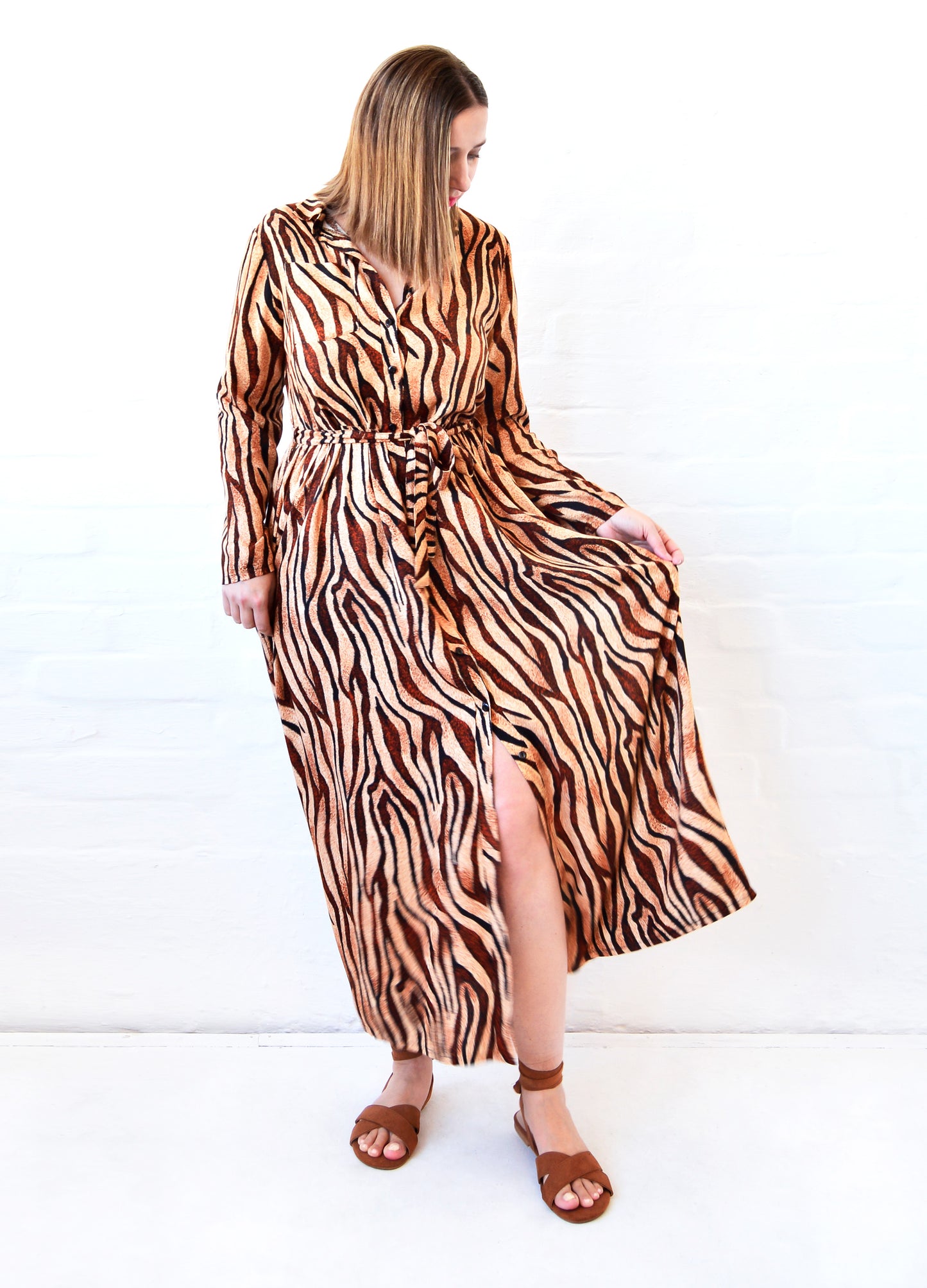 Ivy Shirt Dress in Classic Leopard