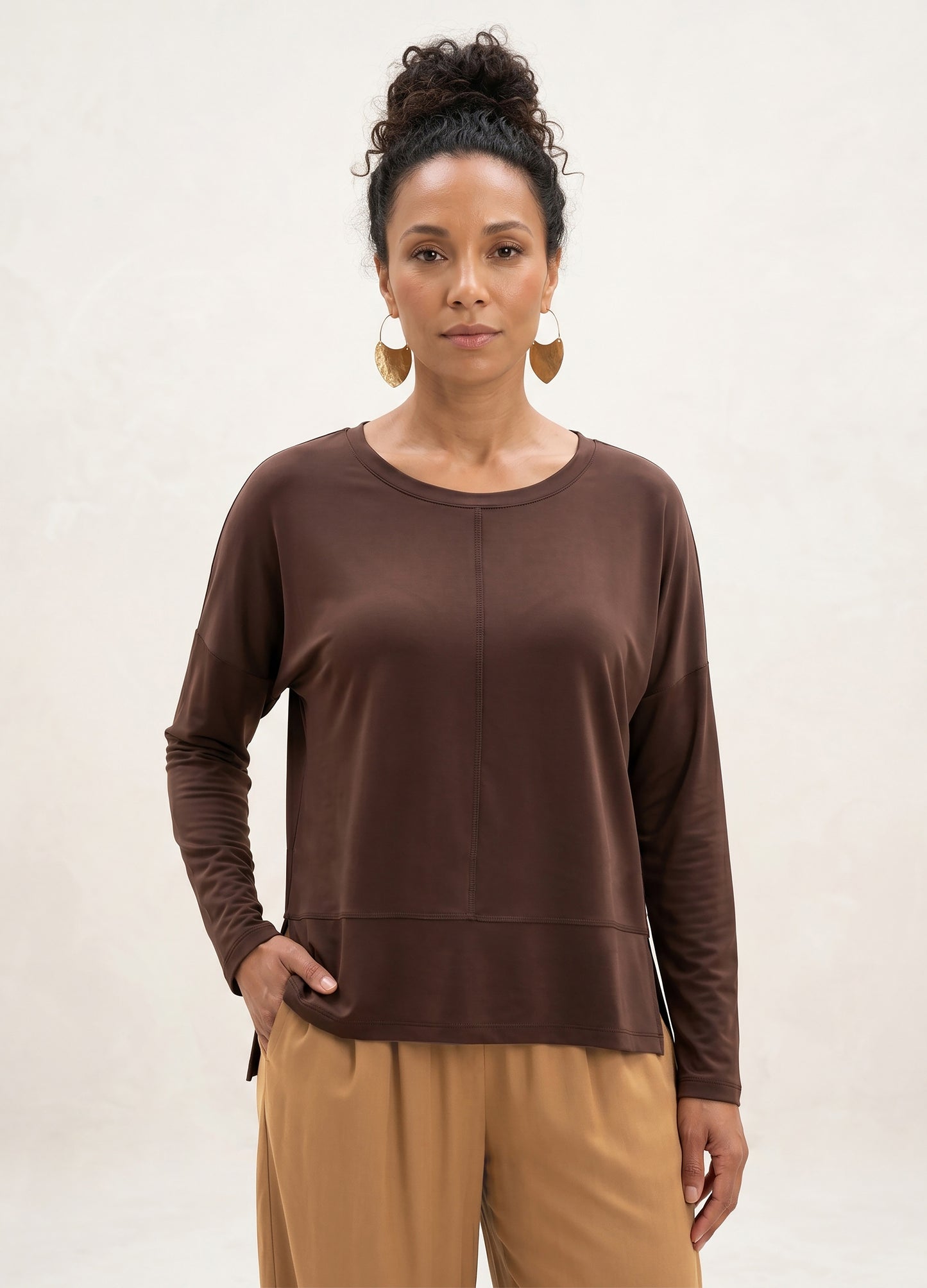 Jenna pullover in Cocoa brown