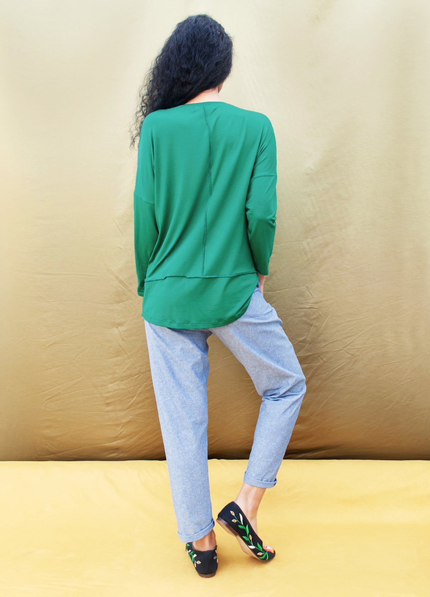 Jenna pullover in Amazon Green