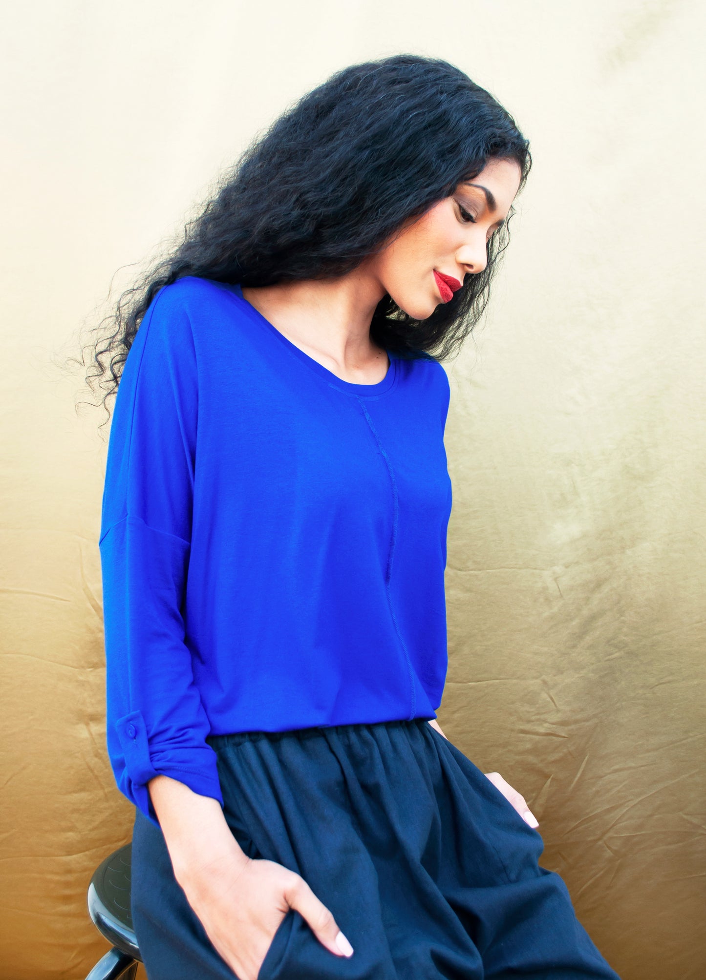 Jenna pullover in Sapphire