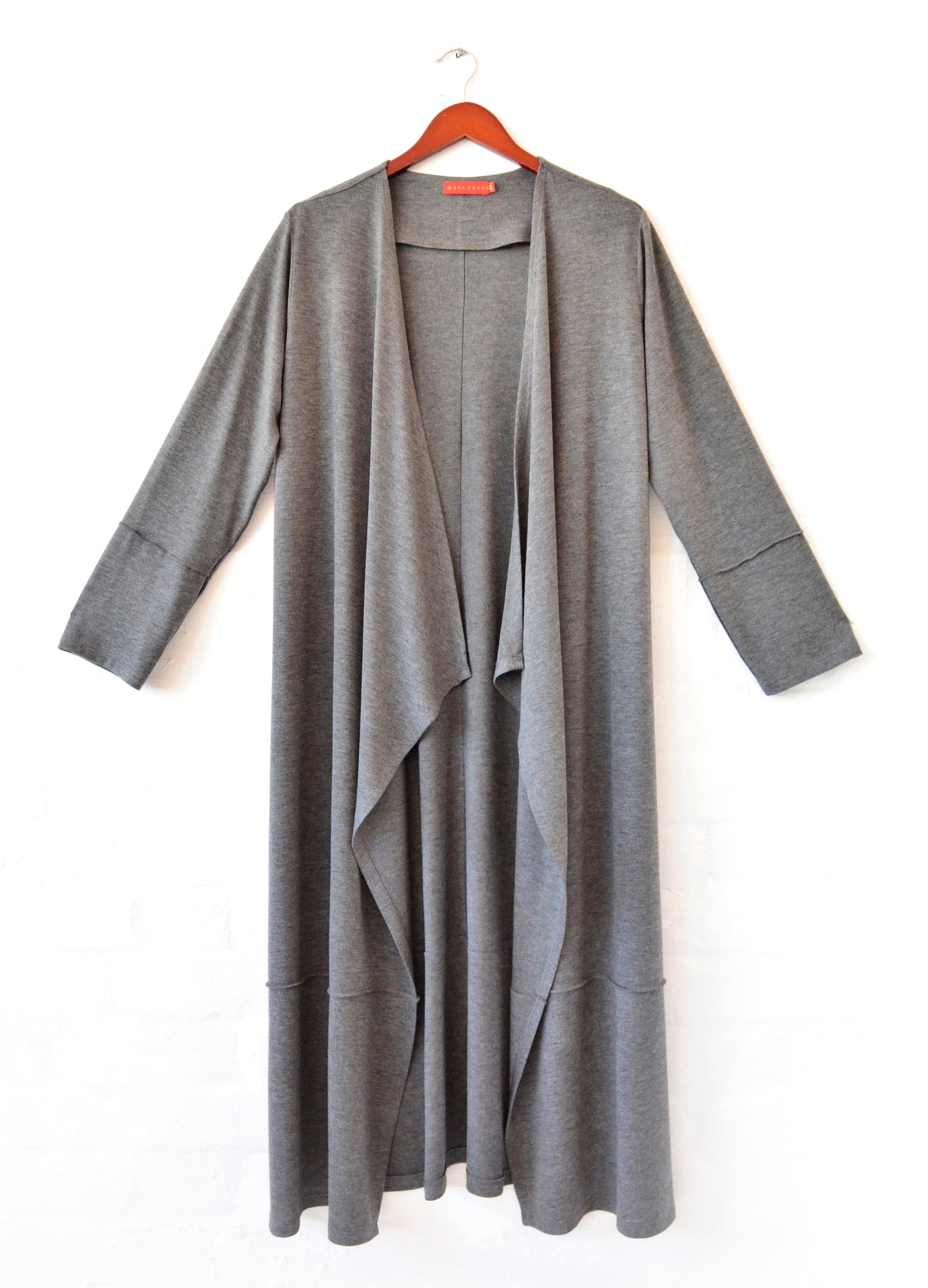 Kayla maxi cardigan in Pebble melange