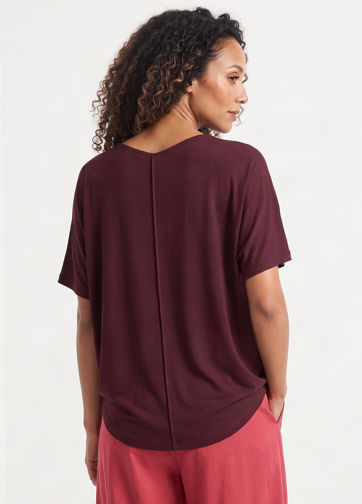 Layla t-shirt in Port
