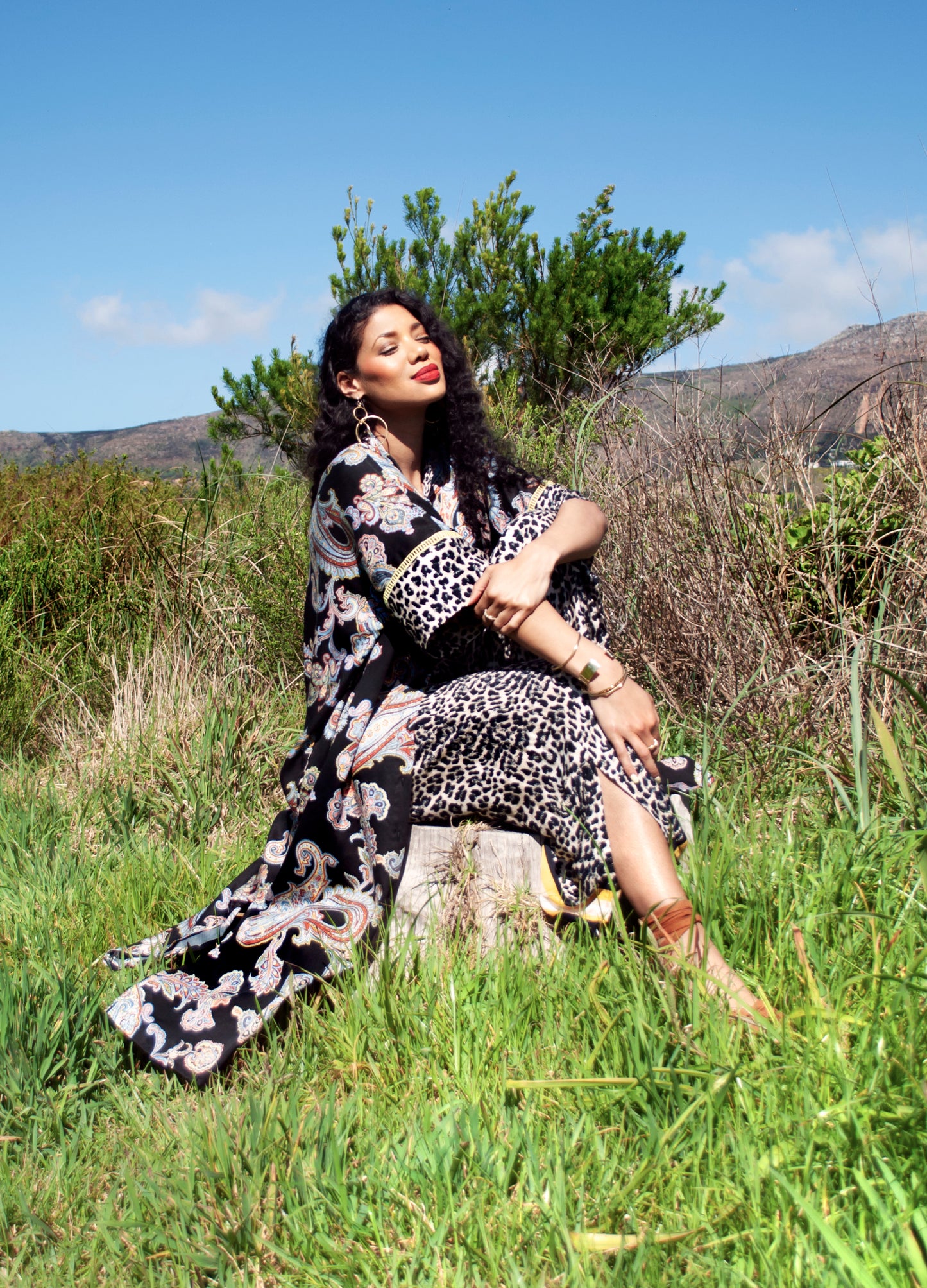Paula wide-leg Trousers in Classic Leopard print