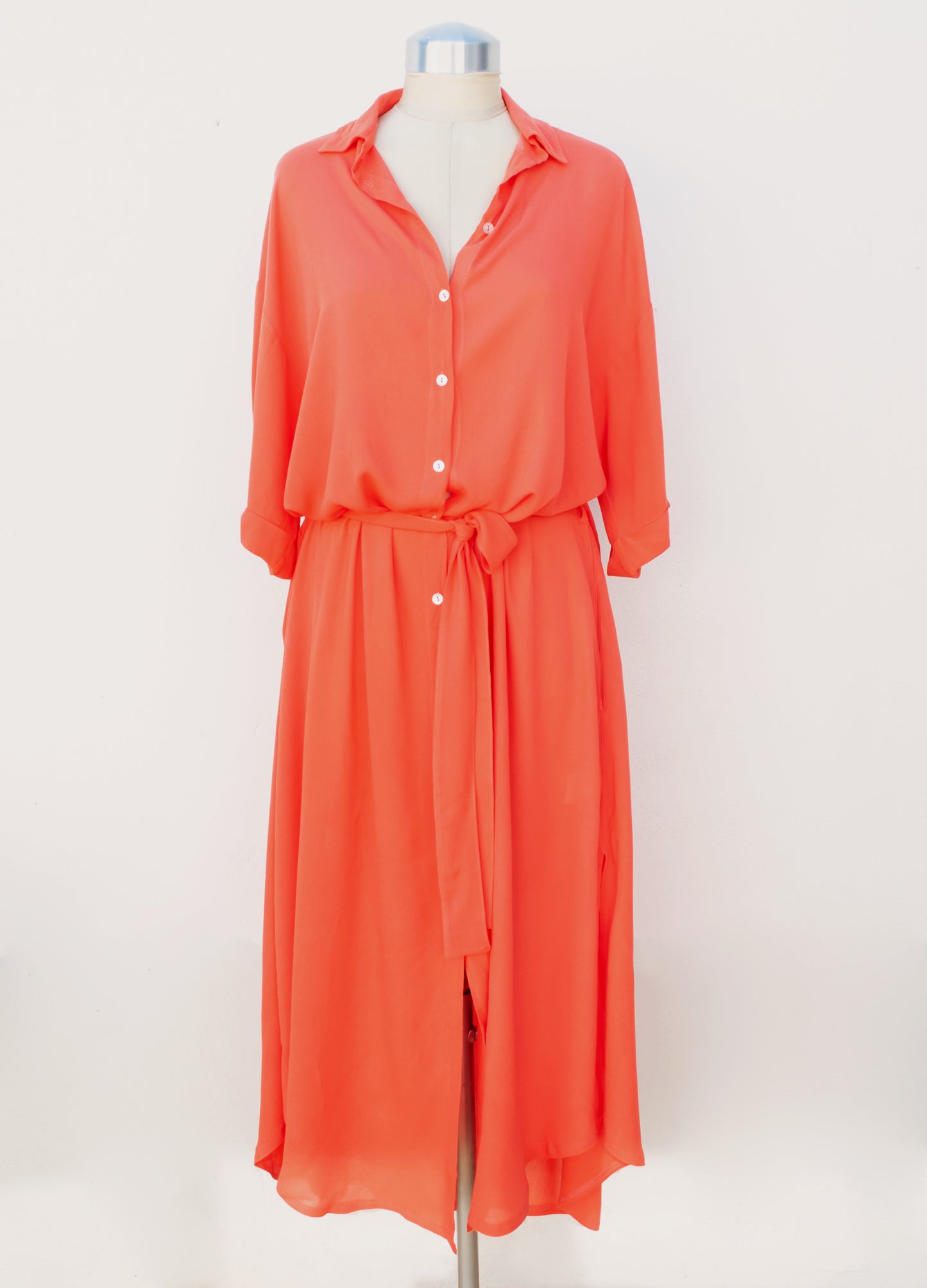 Malia shirt dress in Geranium ghost rayon size 36