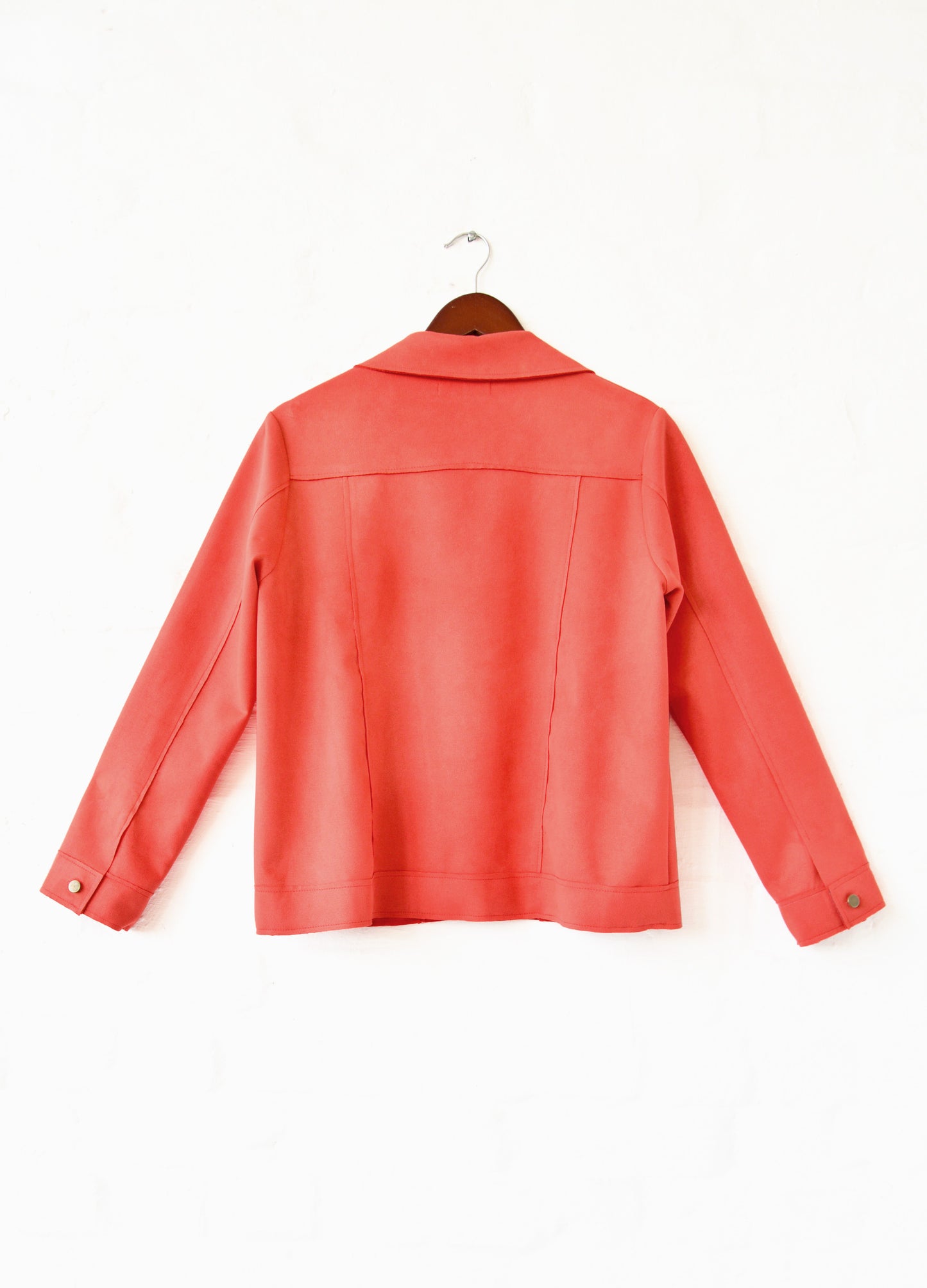 Max denim-style jacket in Papaya