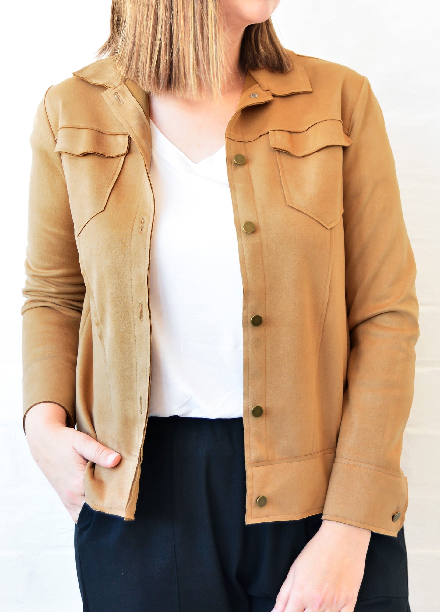 Max denim-style jacket in Amber