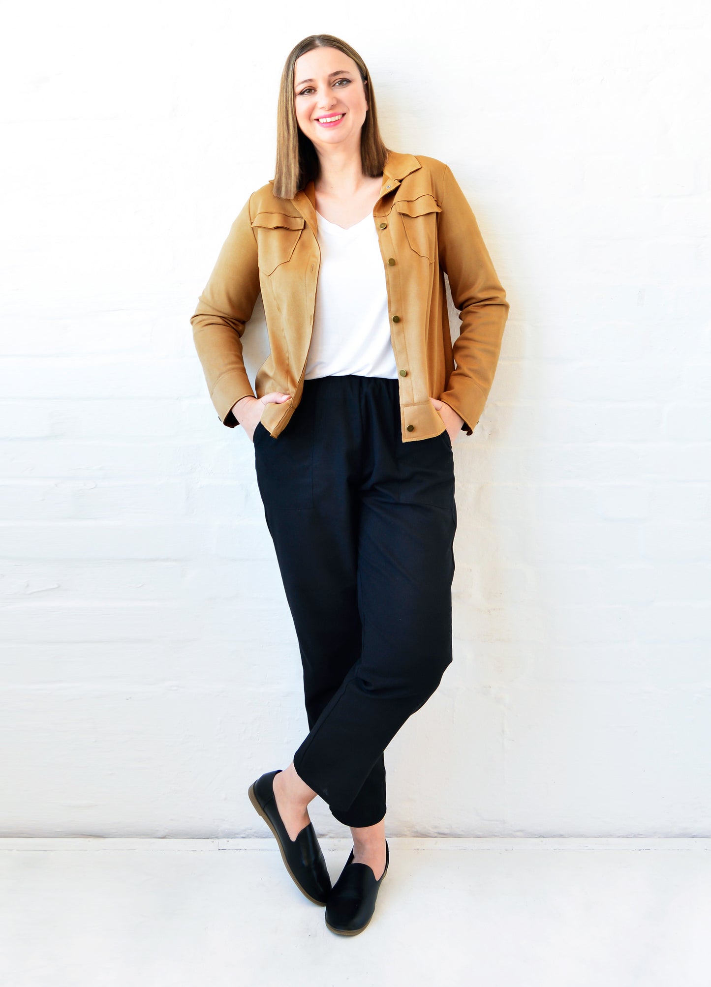 Max denim-style jacket in Amber