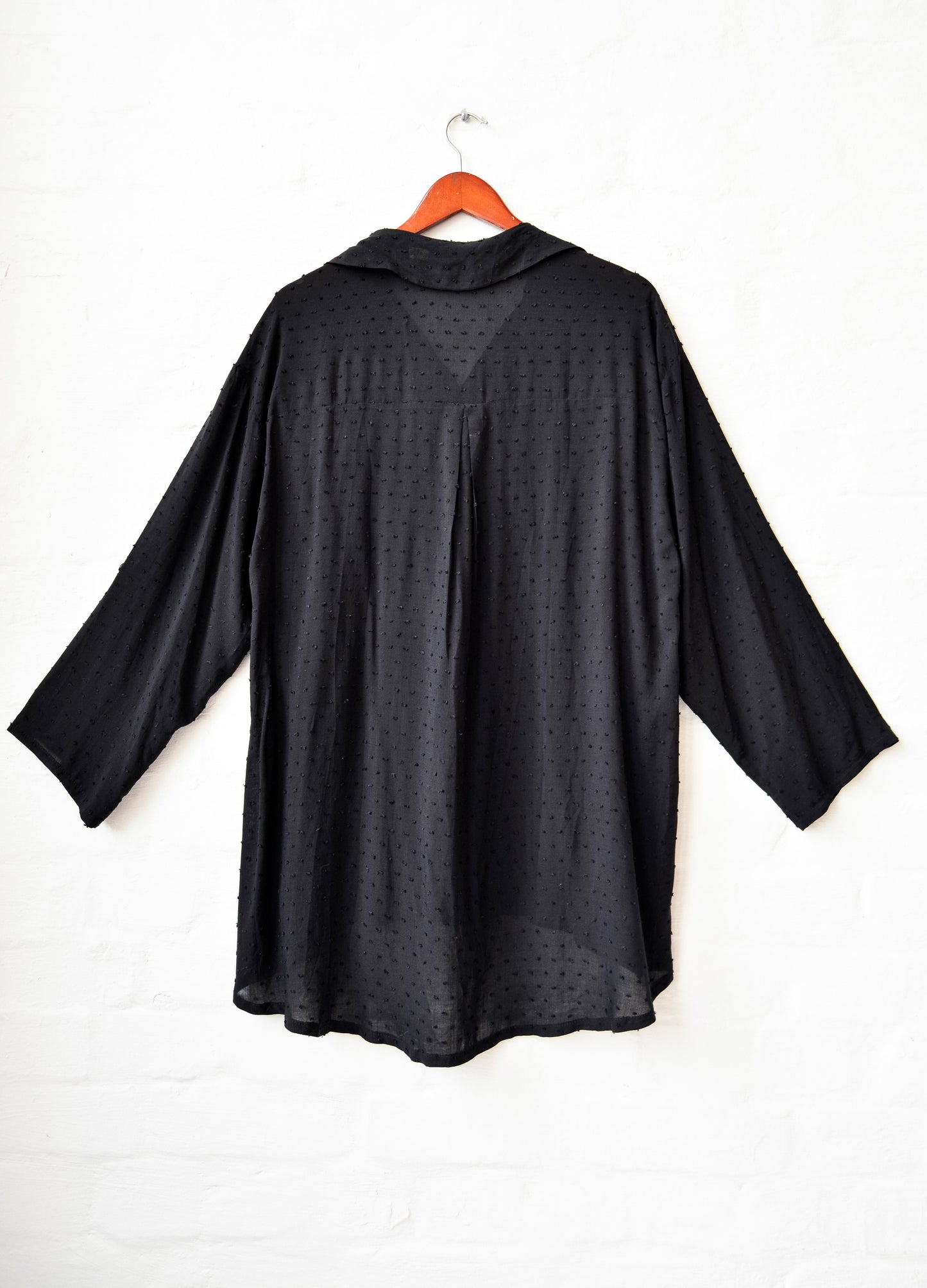 Michelle Box Shirt in black Dobby