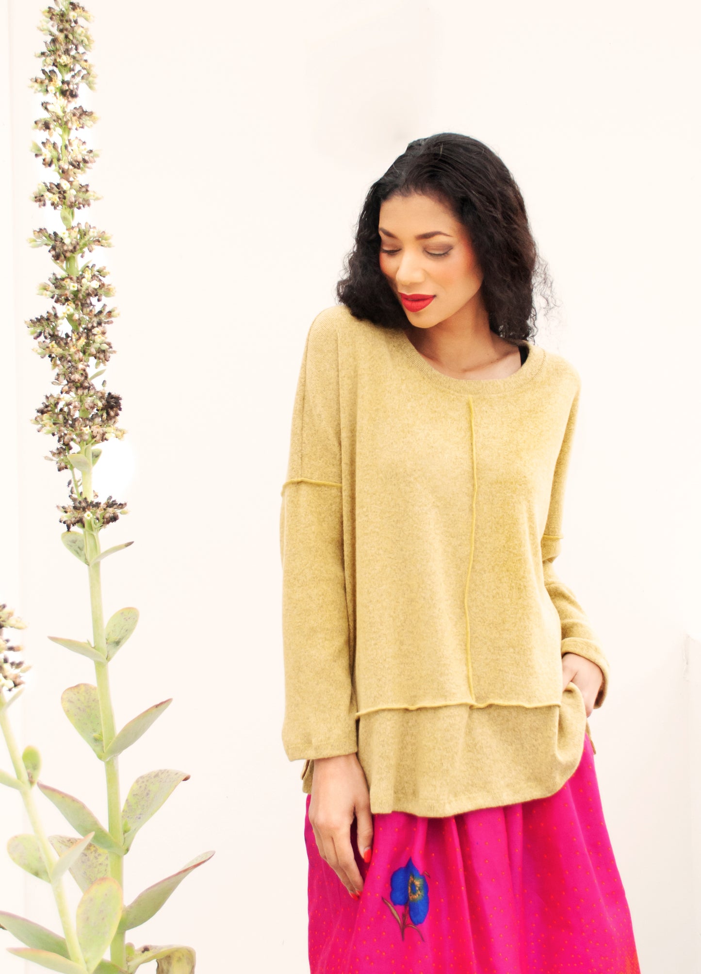 Nelly pullover in Citron knit