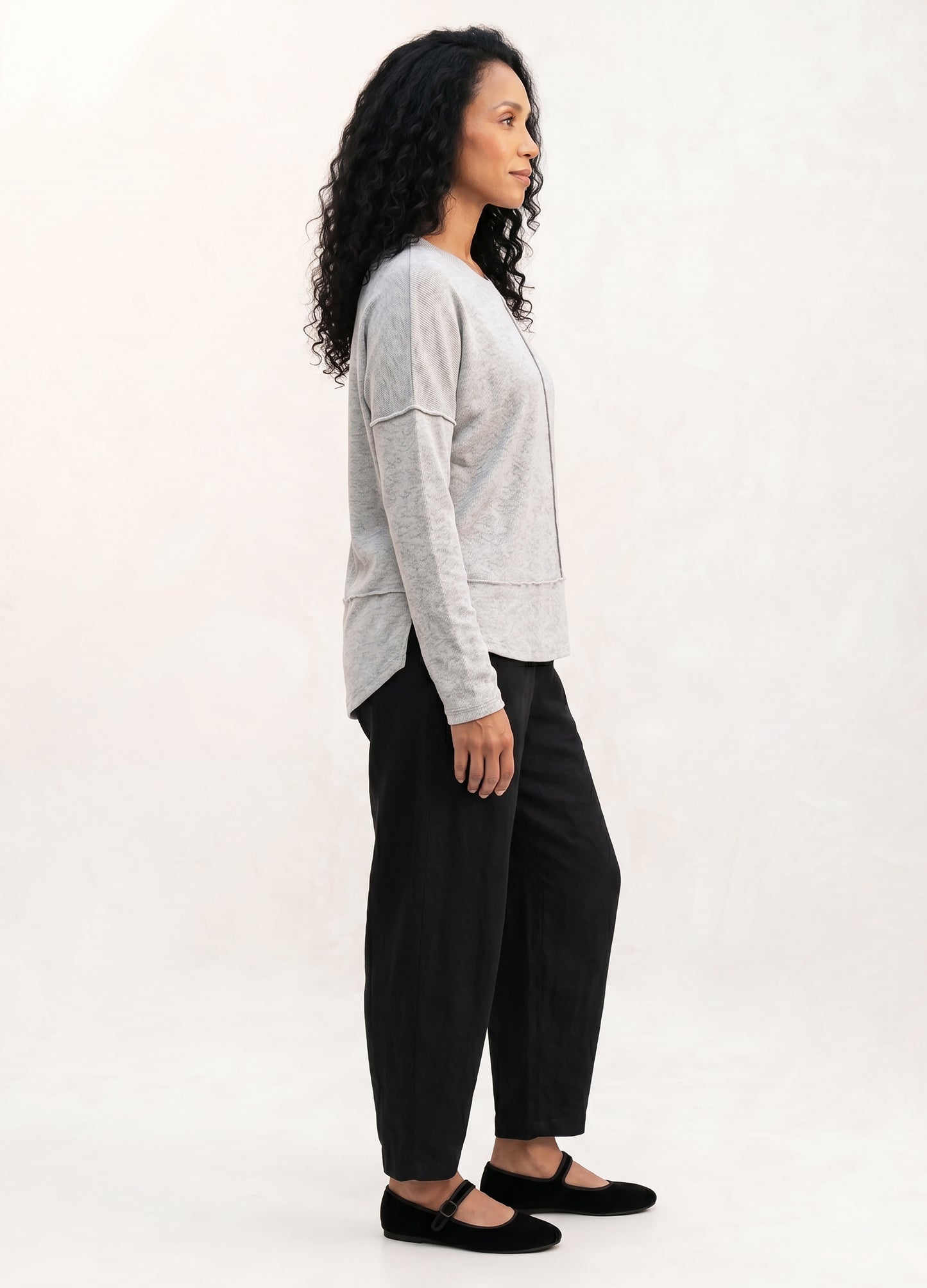 Nelly pullover in Dove Grey cosy knit