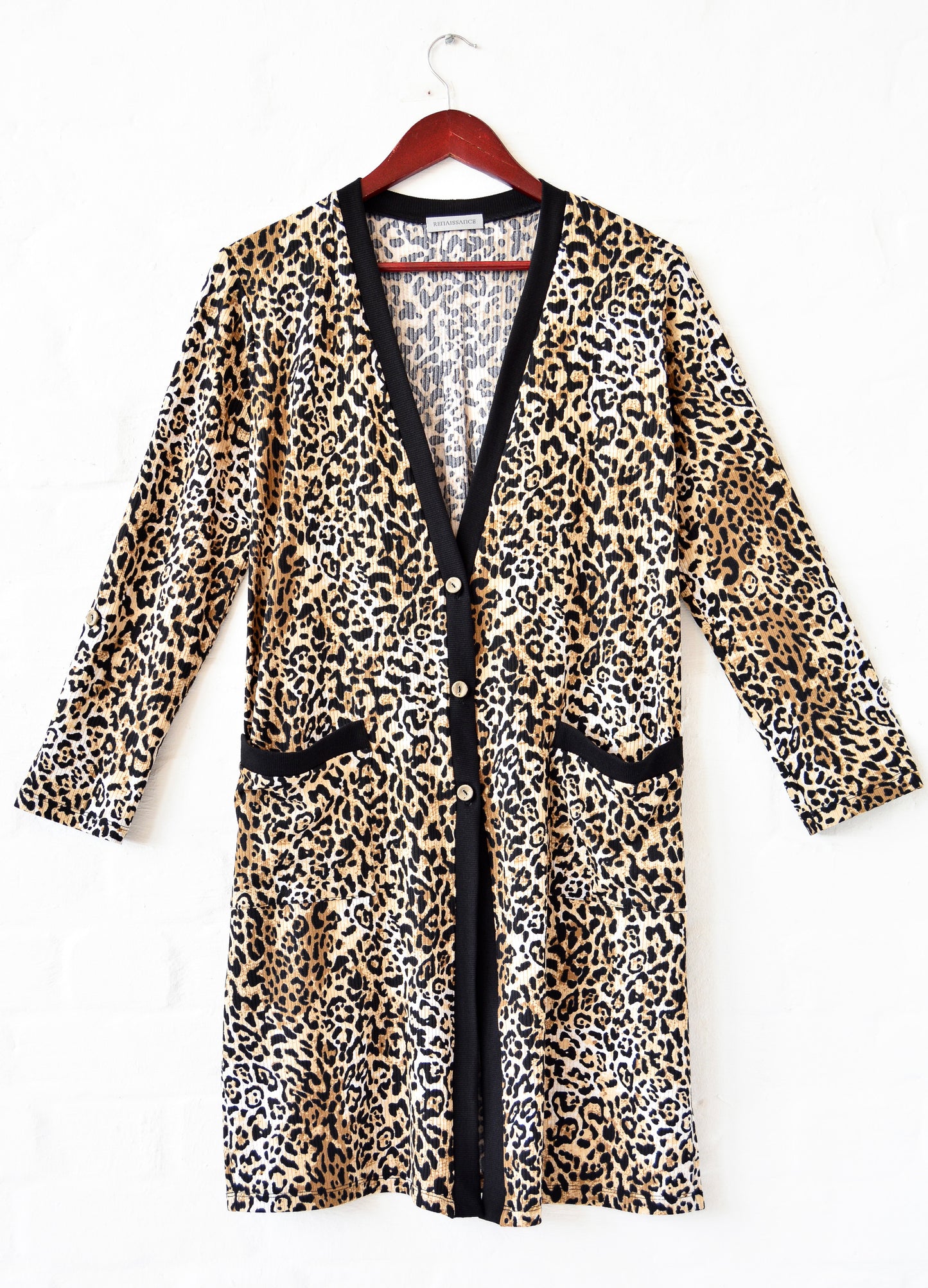 Nicolette Cardigan in stone Lynx rib size 34