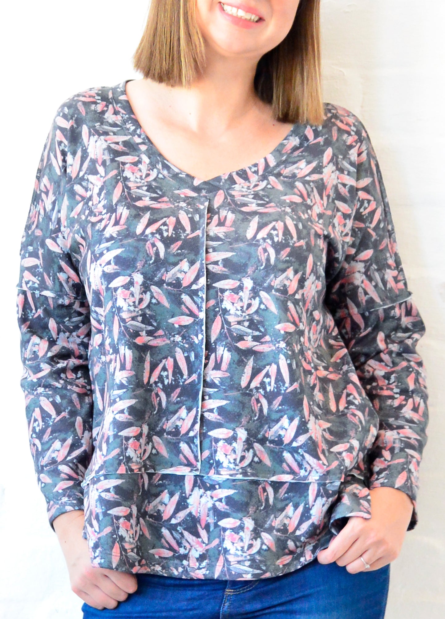 Roma Pullover in charcoal Dusty Miller size 34