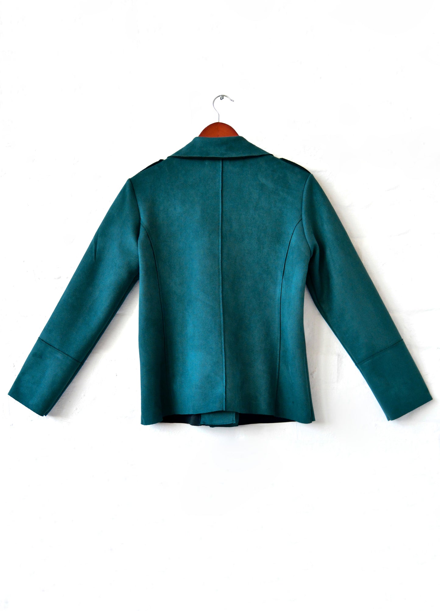 Ryleigh biker jacket in Peacock