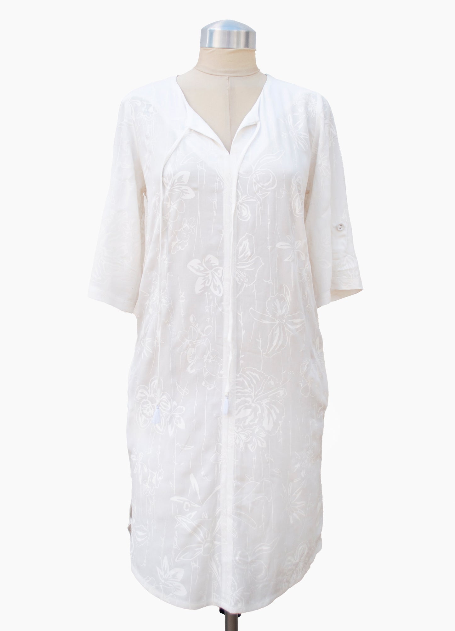 Sasha tunic dress in winter white Babylon size 34