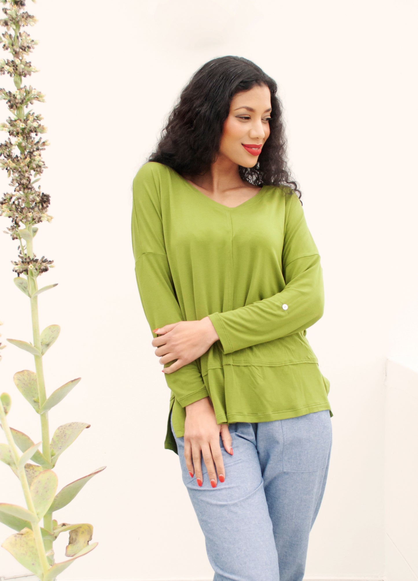 Jenna pullover in Moss Green