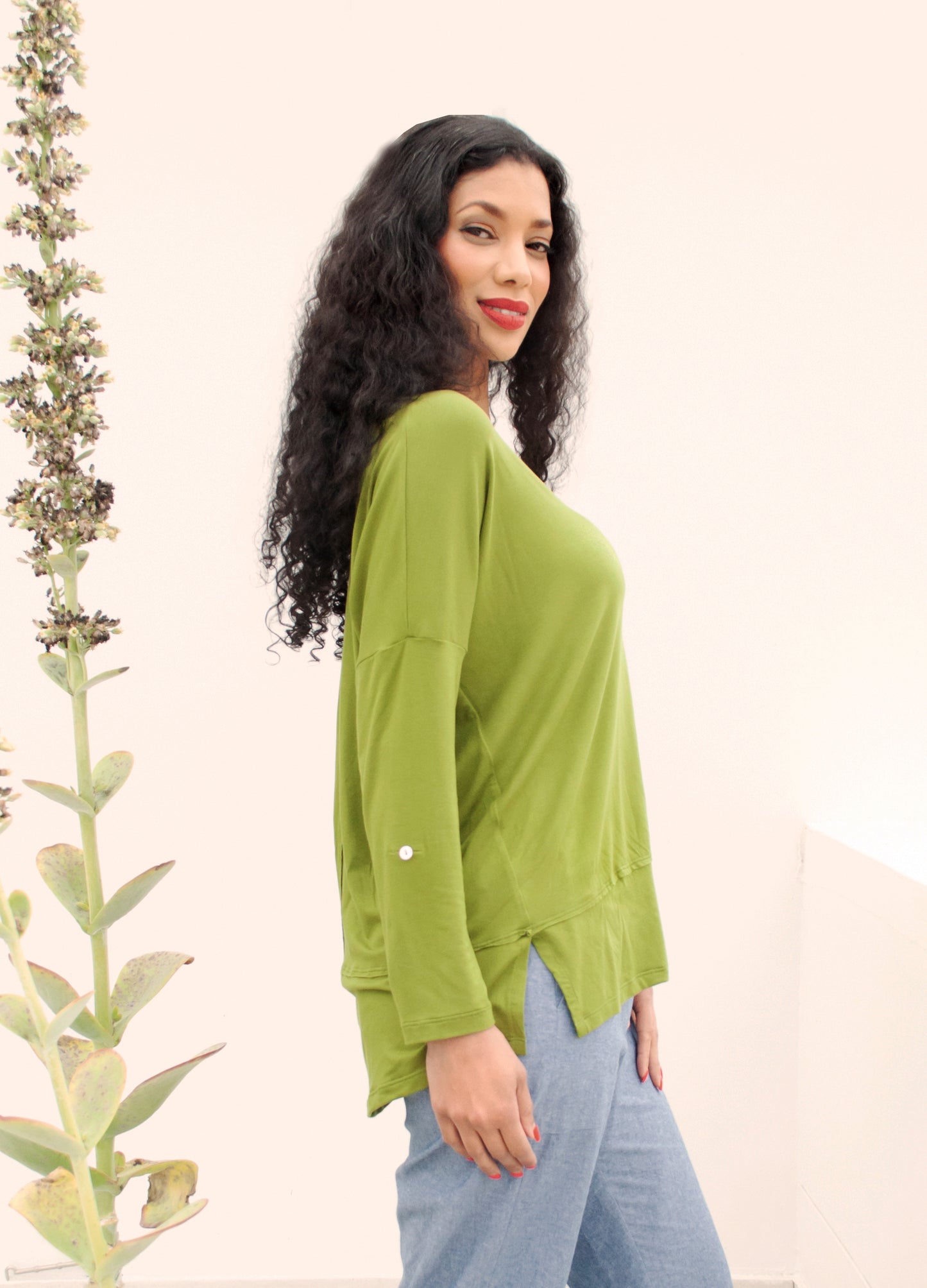 Jenna pullover in Moss Green