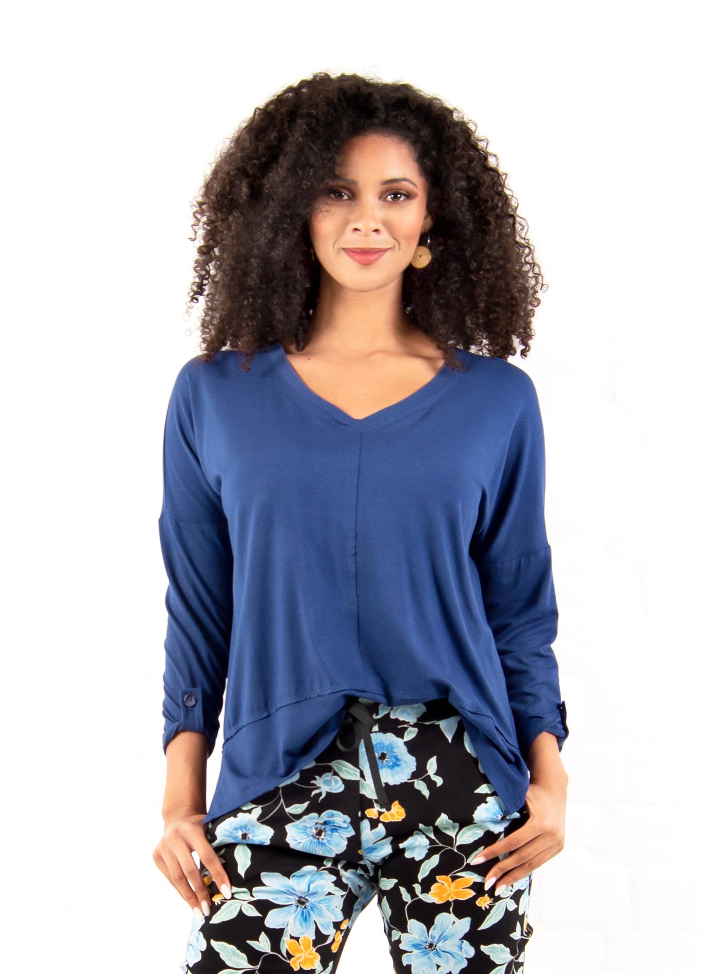 Scarlet Box Pullover in Indigo