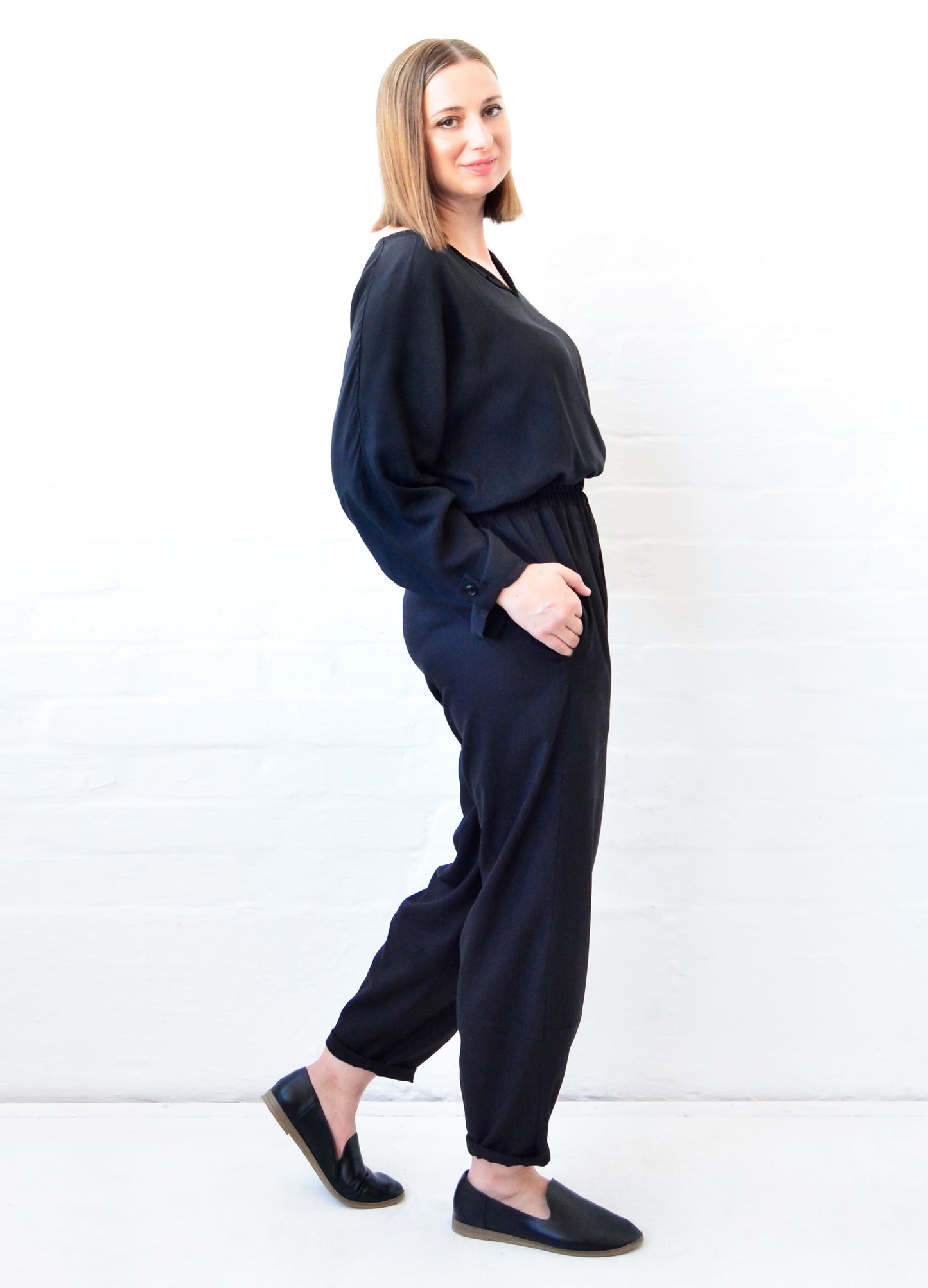 Sophie Lantern Trousers in Black