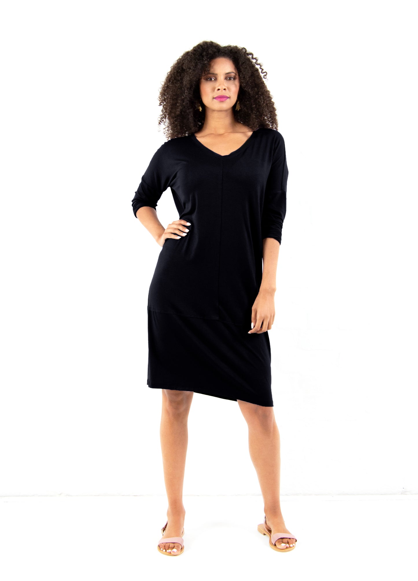 Abigail Lantern Dress in Black