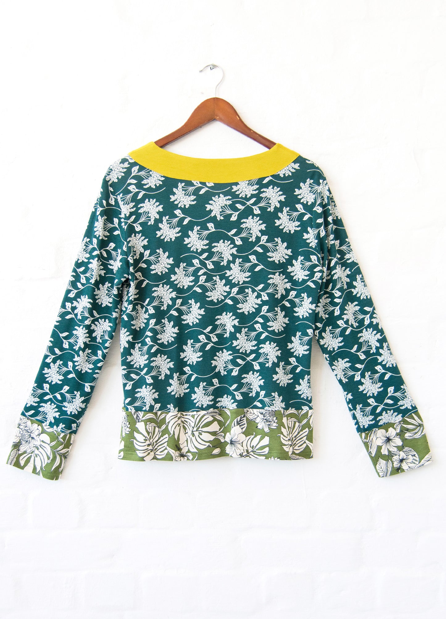 Cassia Cardigan in forest Mahina Moon