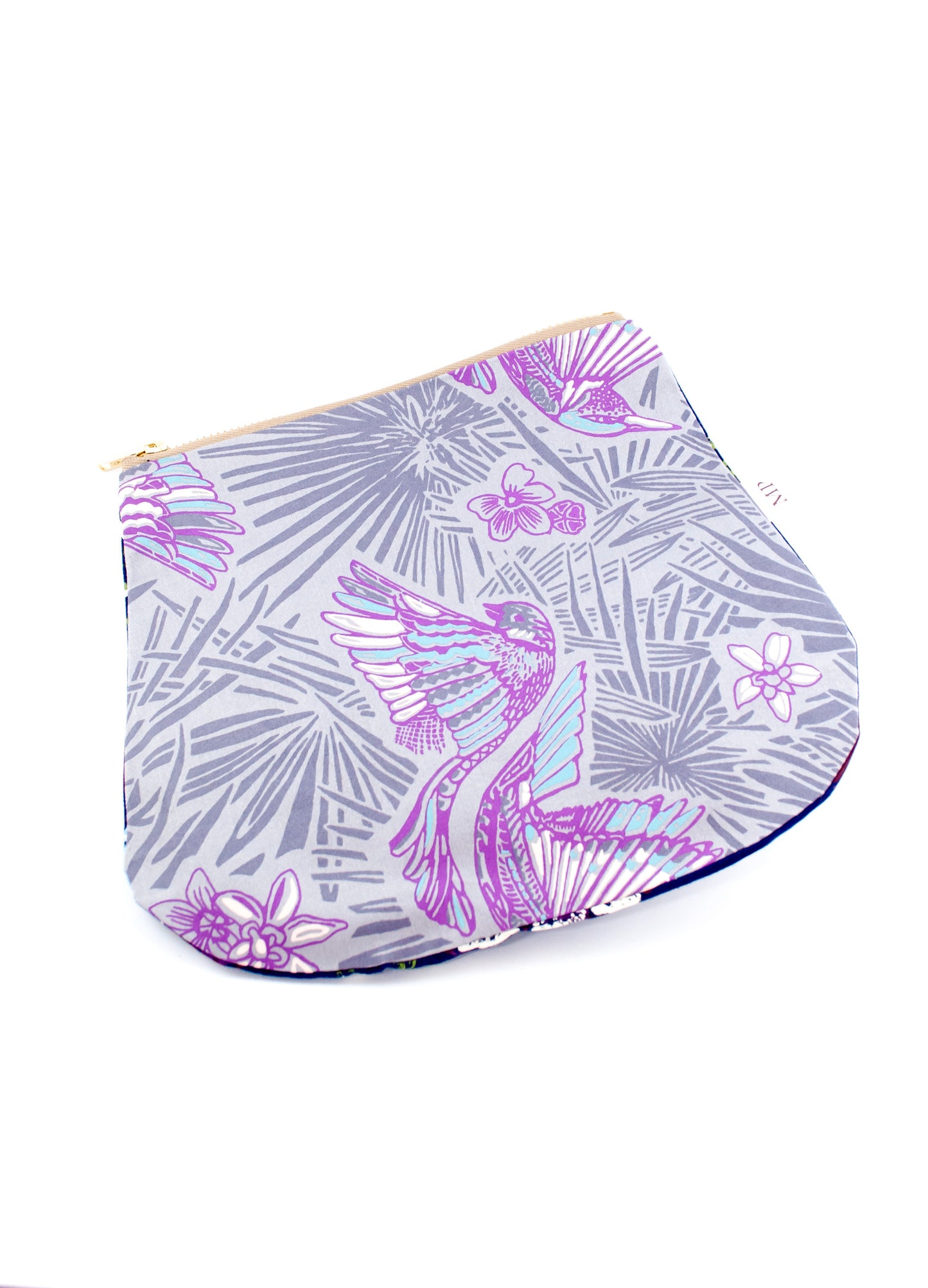 The Charlotte purse in navy Roses print