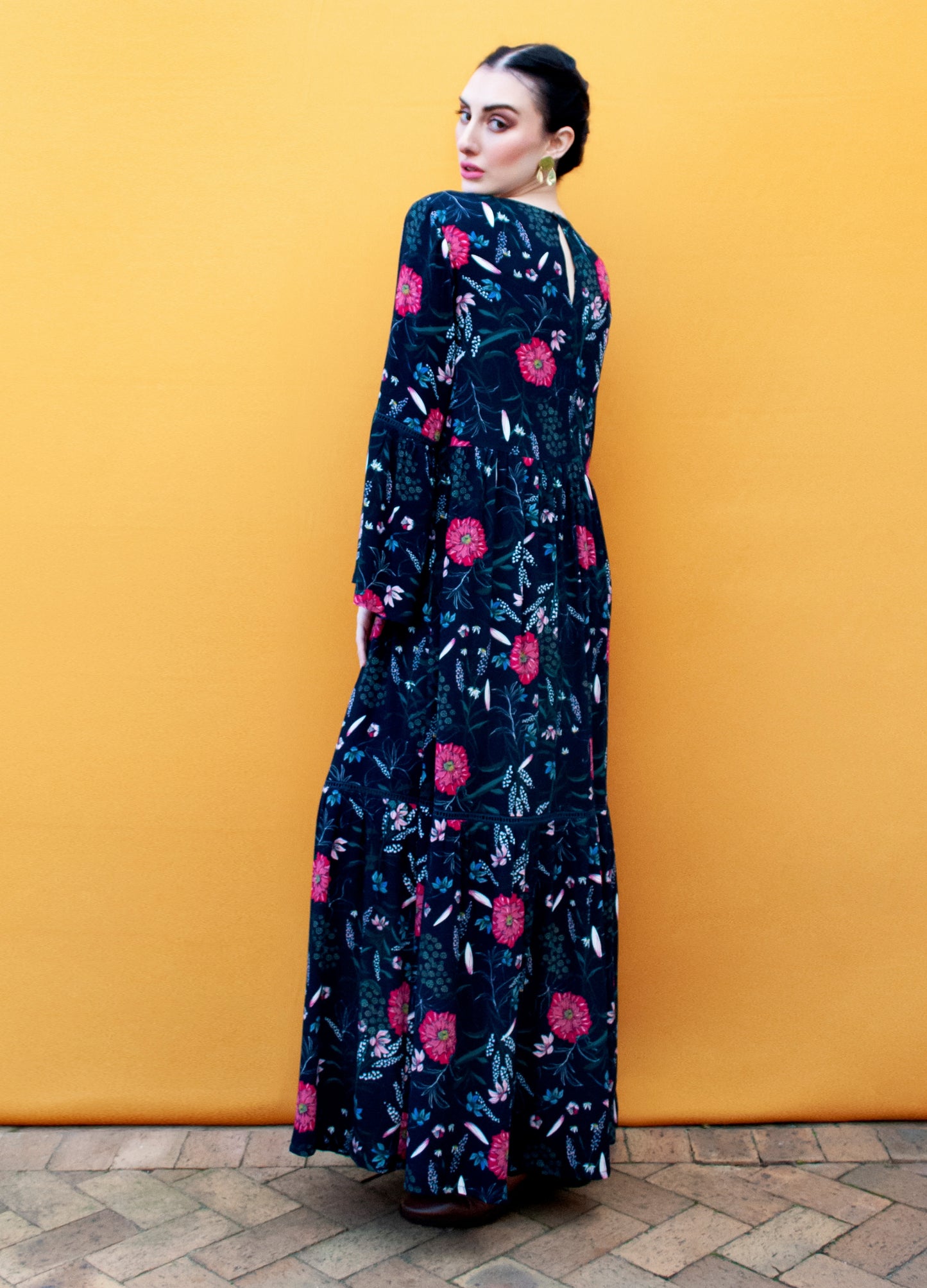 Delphine Dress in navy Peony Perfection size 34