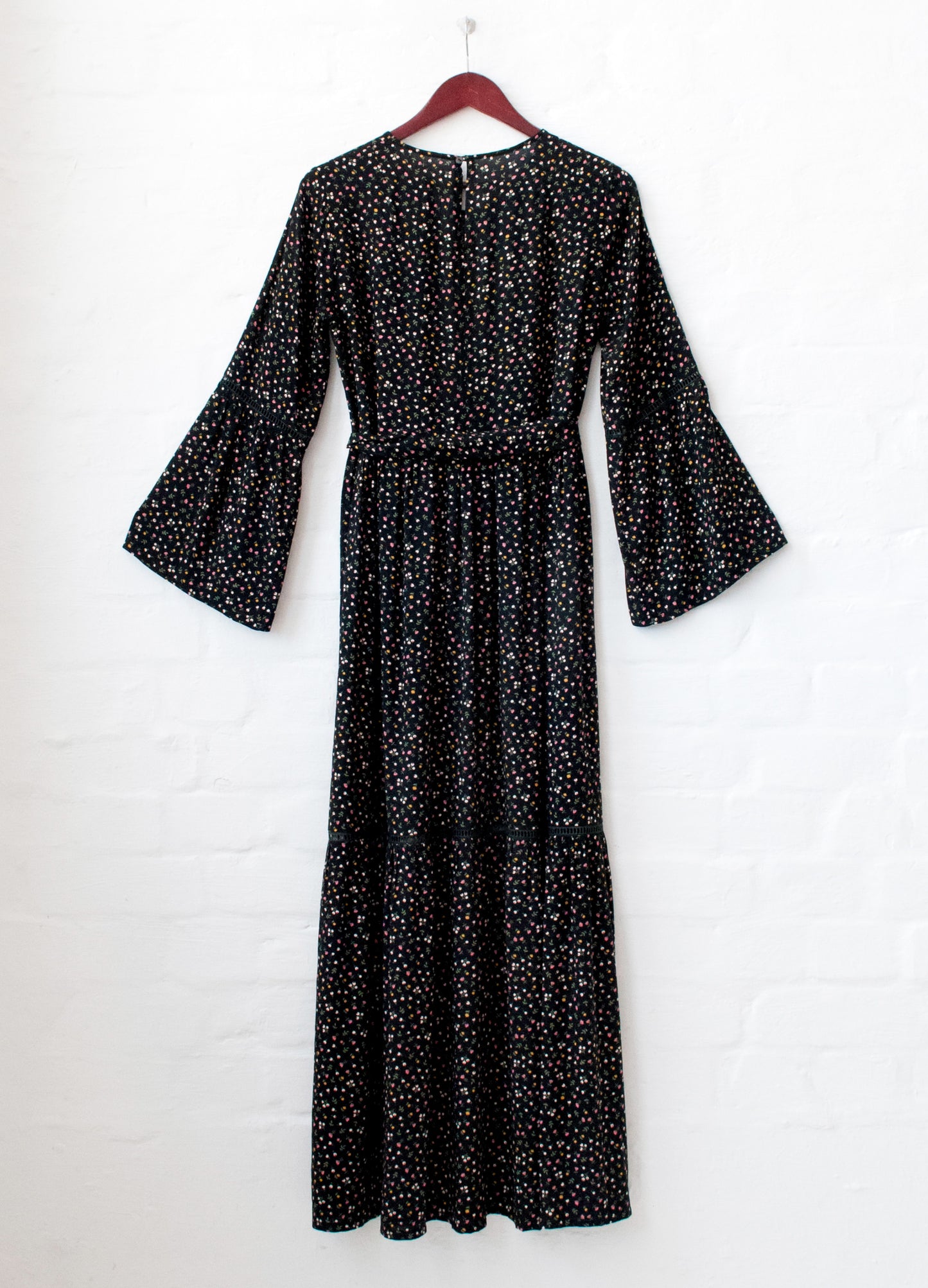 Delphine dress in black La Primavera print size 34