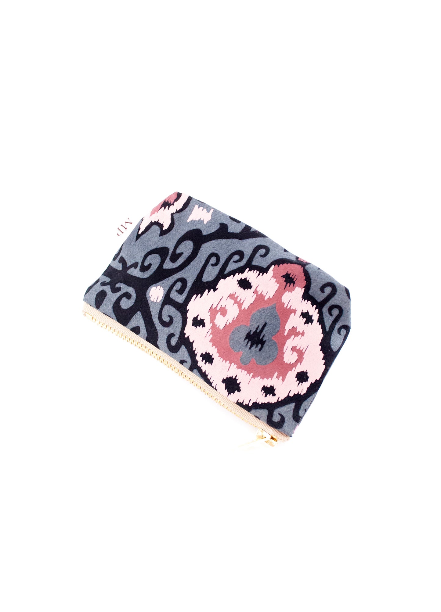 The Eugenie purse in black Nogo Ikat print