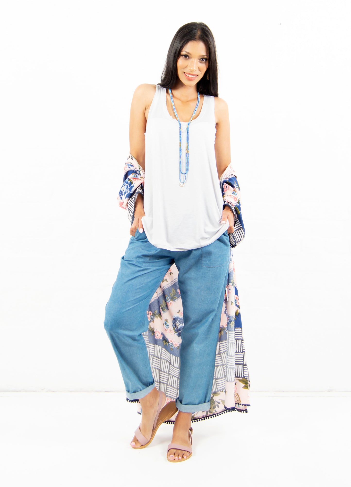 Hannah knit Tank in White