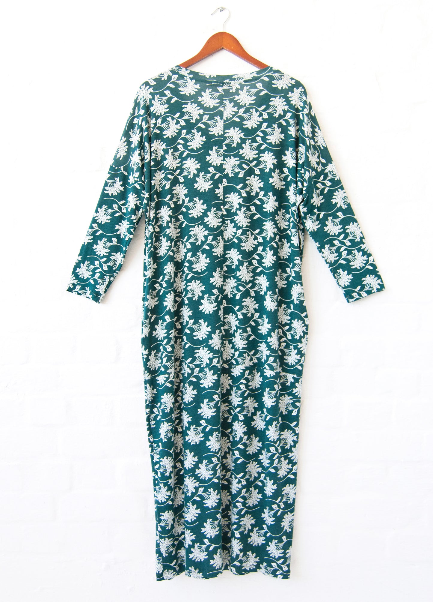 Isla cocoon dress in forest Mahina Moon