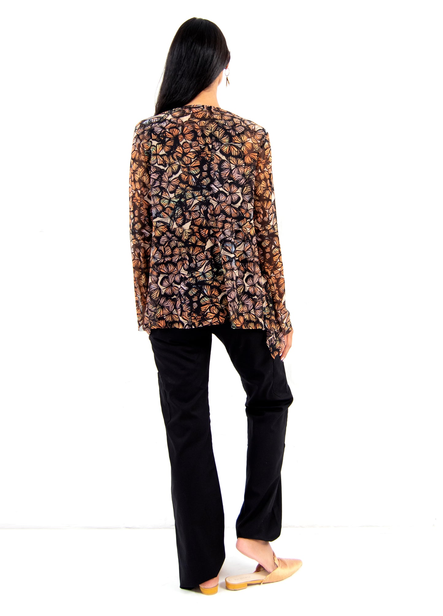 Jasmin Cardigan in black Farfalle print