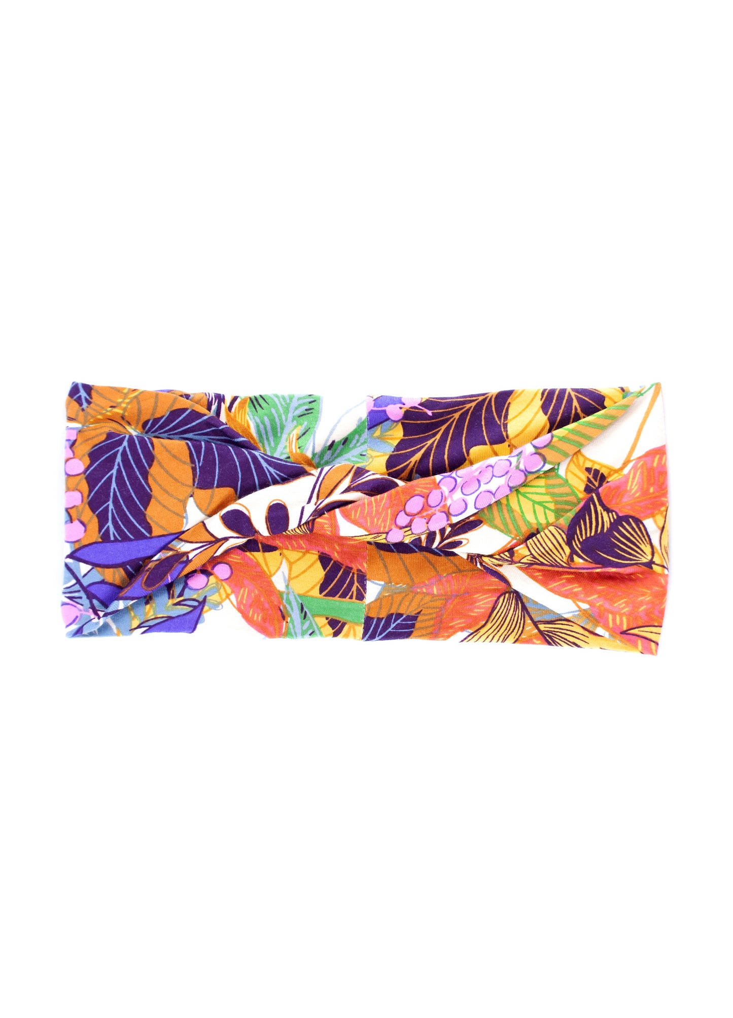 Mika twist headband in multi Club Tropicana print