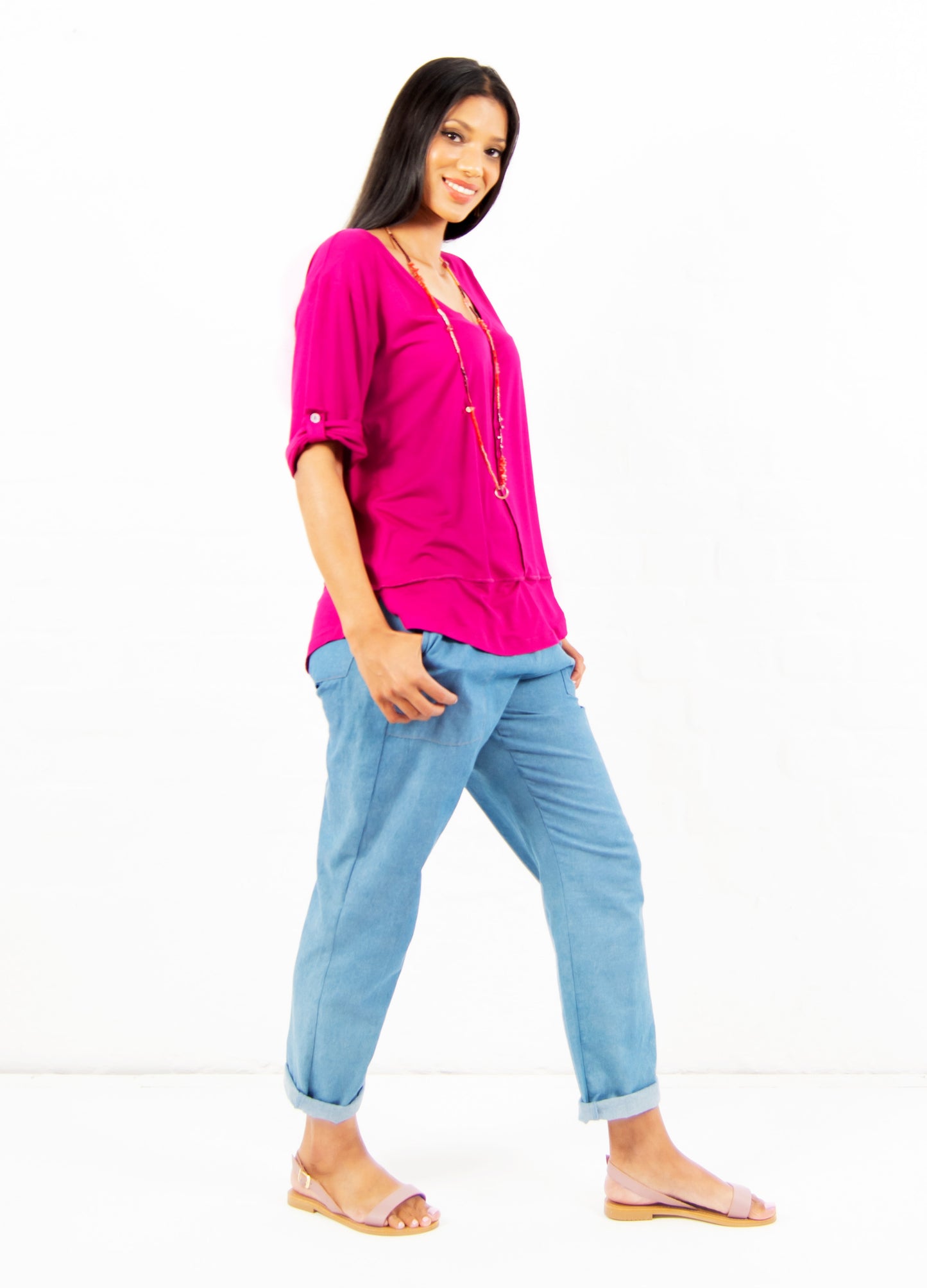 Lourdes t-shirt in Berry