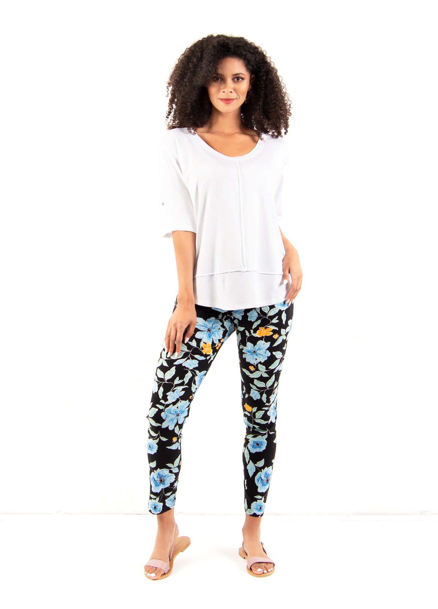 Lourdes easy-fit T-shirt in White