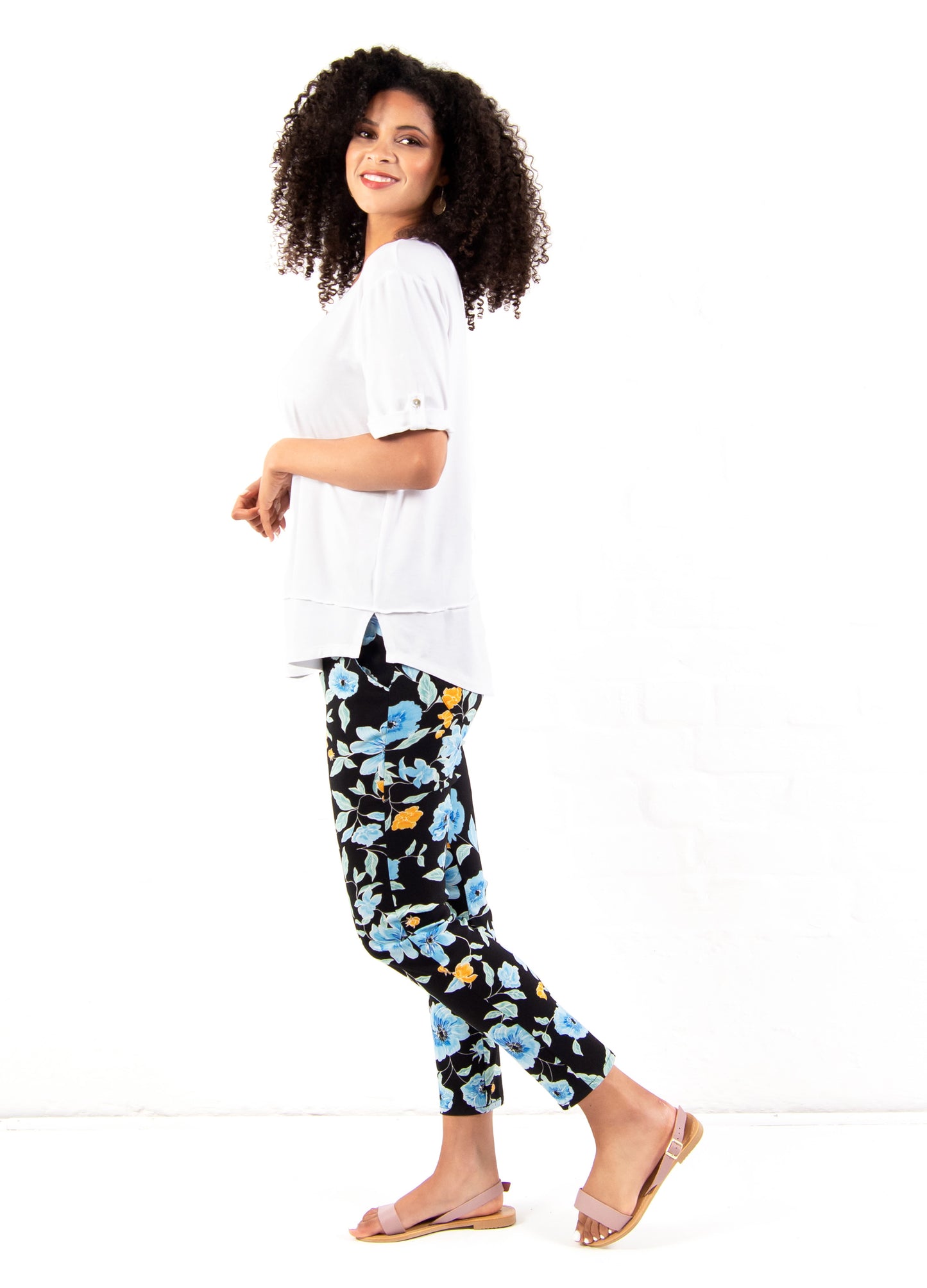 Lourdes easy-fit T-shirt in White