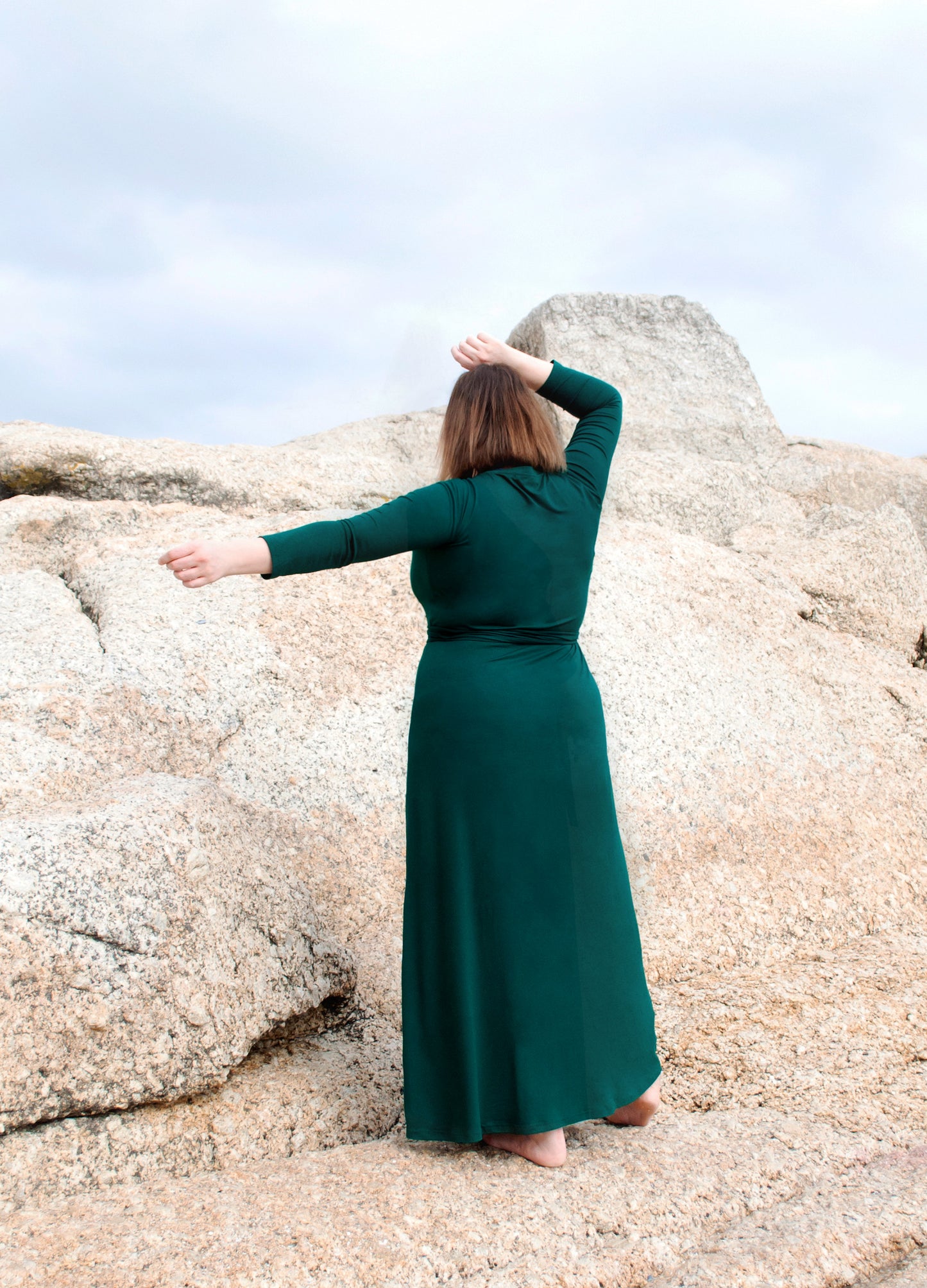 Magnolia Maxi Wrap Dress in Cyprus