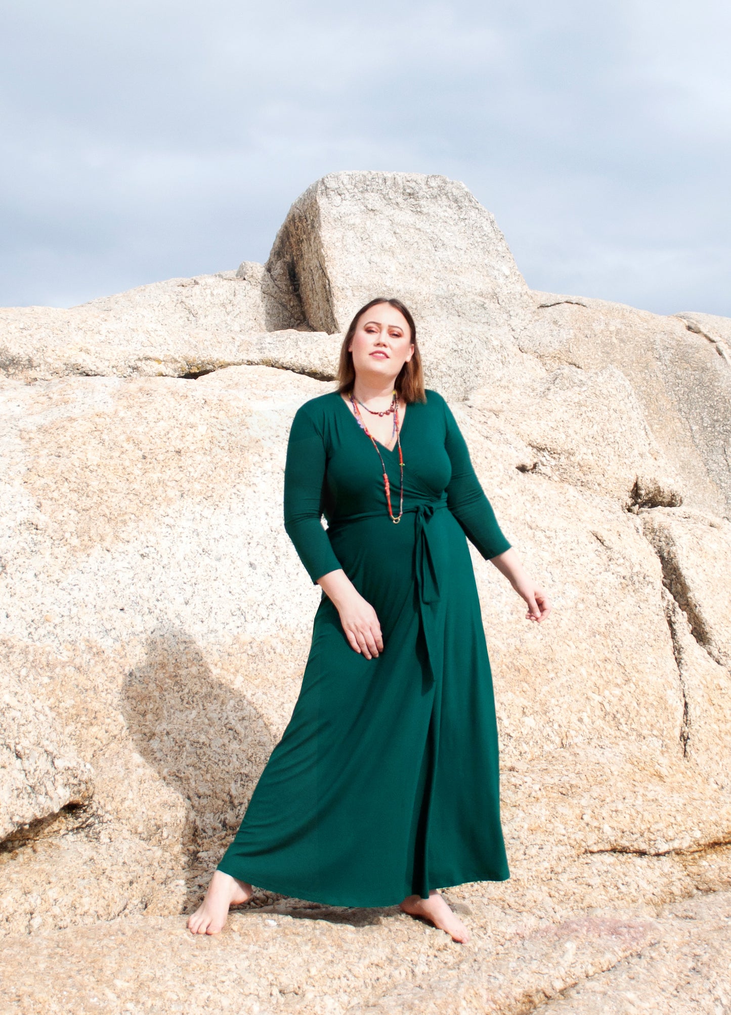 Magnolia Maxi Wrap Dress in Cyprus