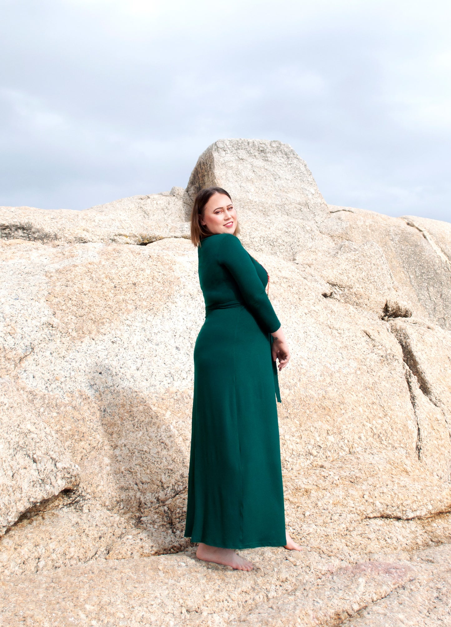 Magnolia Maxi Wrap Dress in Cyprus