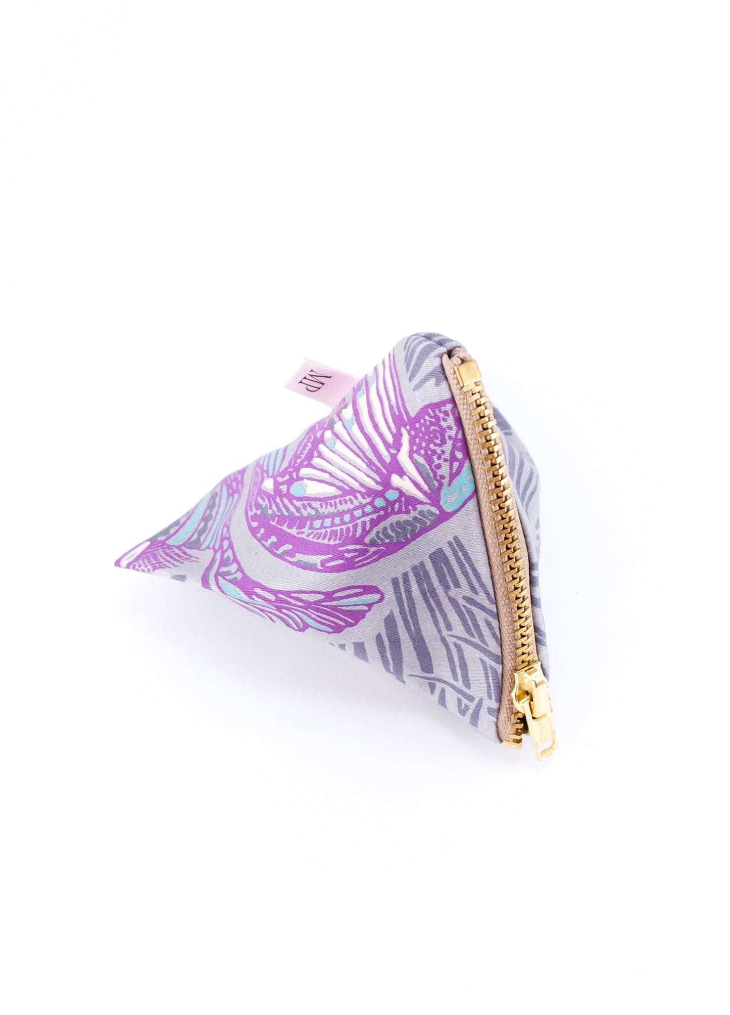 The Matilda pouch in lavender Paradise Birds print